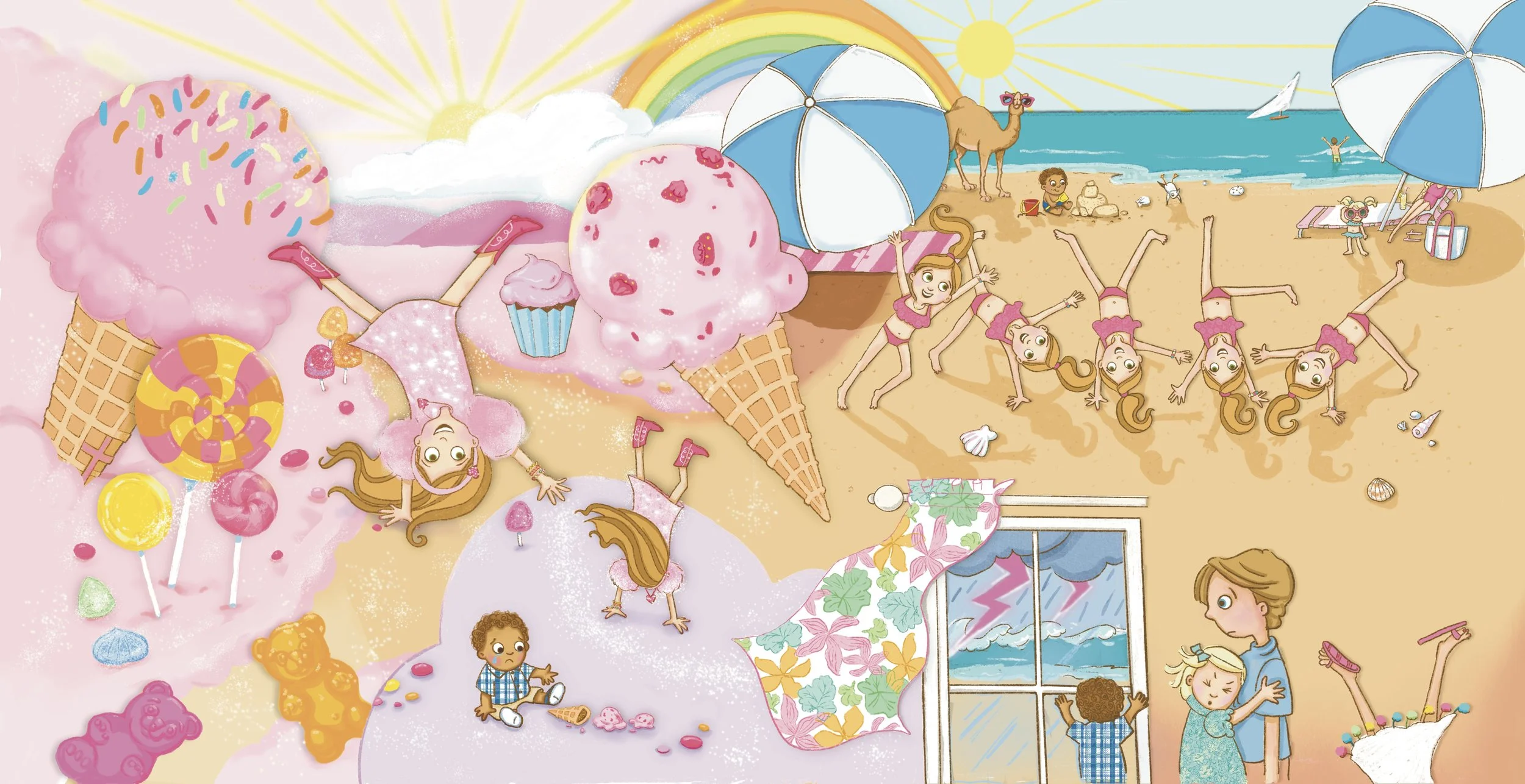 Spread from Cartwheel Anyway: A Story of Living with the Joy of Jesus by Madi Ann Bakker
