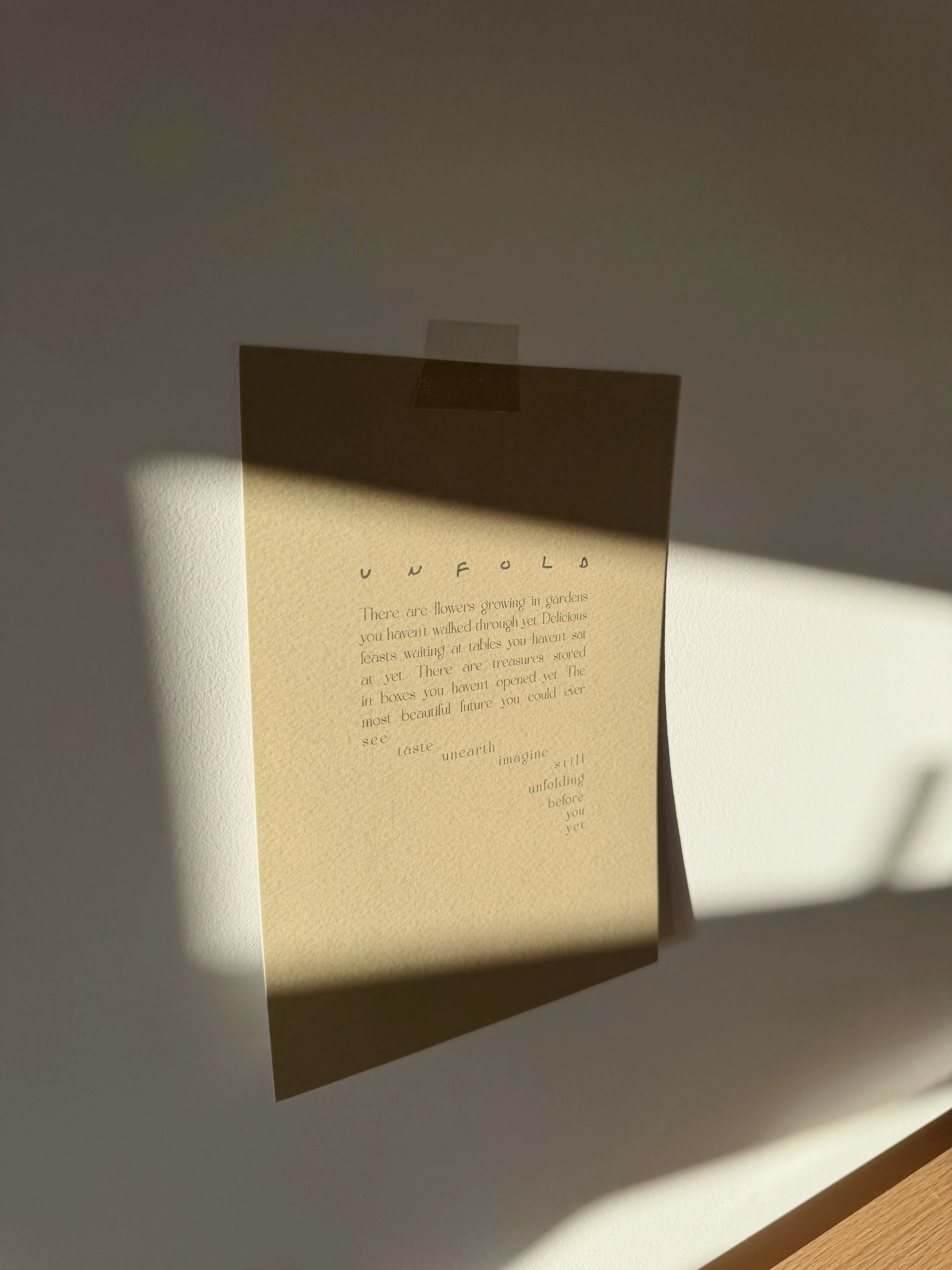 Unfold – A5 Print