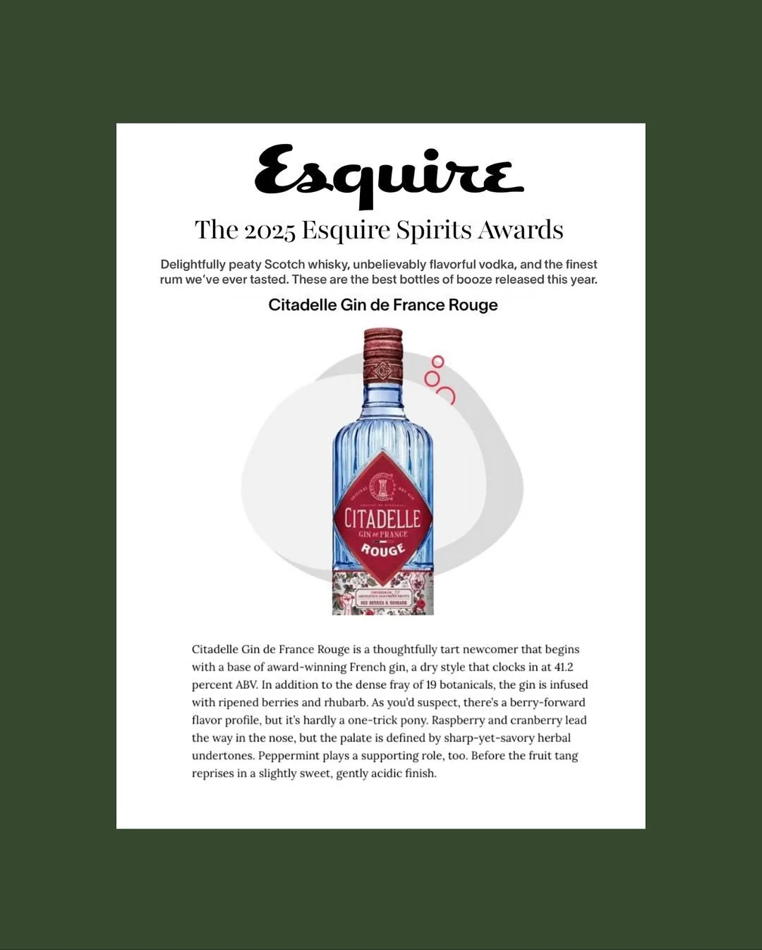 Congrats to @citadellegin and @planterayrum for being named among Esquire&rsquo;s Best Spirits of 2025! 🍸Celebrated for their craftsmanship, creativity, and exceptional flavor. We&rsquo;ll cheers to that! 🥂

#savonacommunications #citadellegin #pla