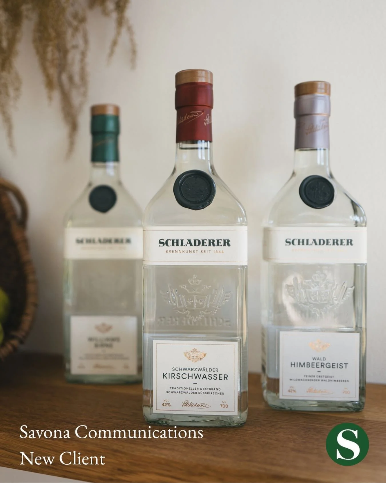 Excited to announce Schladerer Fruit Brandy &amp; Liqueur as the newest member of the Savona Communications family.

A family distillery since 1844, now in its sixth generation, Schladerer Distillery is rooted in the Black Forest region of Germany. C