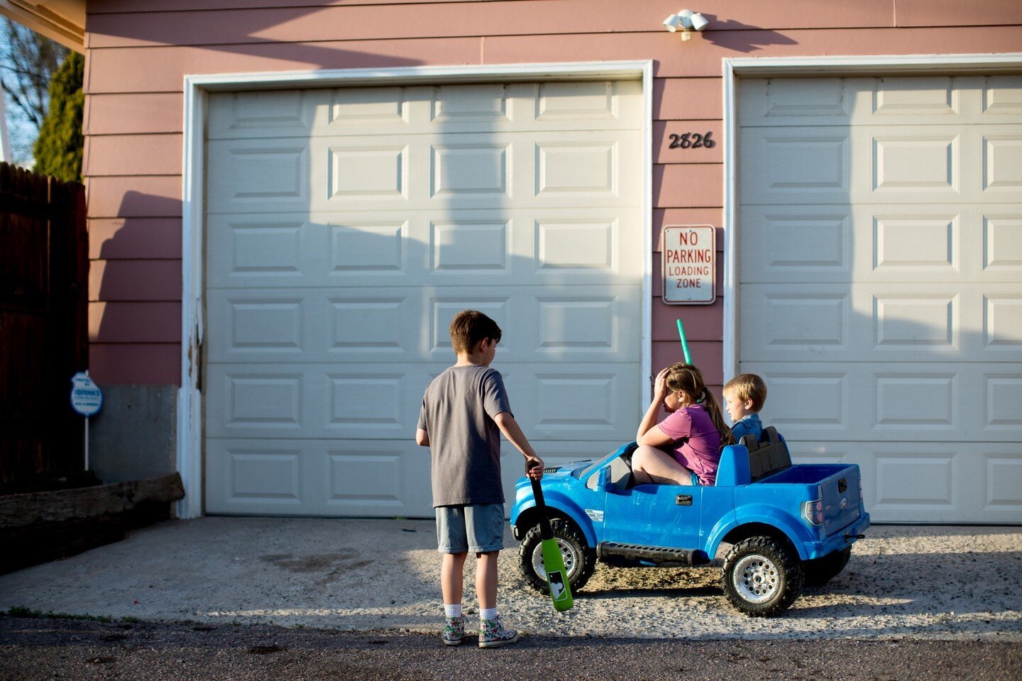 Mark saw this power wheels on the side of the road headed for the dump. While I would have just driven right by, Mark made a u-turn and asked the homeowners if he could rescue it from that fate. ⁠
⁠
A few repairs and a new battery later, my kids (and