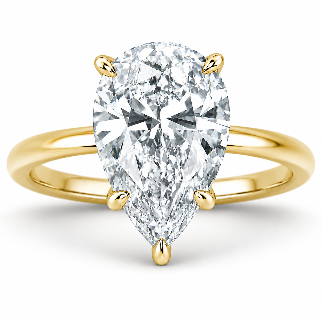1.5ct Pear Lab Grown Diamond Engagement Ring with hidden halo-1.png
