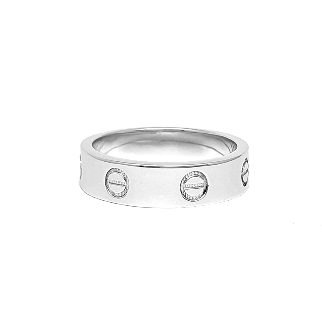 14K White Gold Chic Fashion Ring
