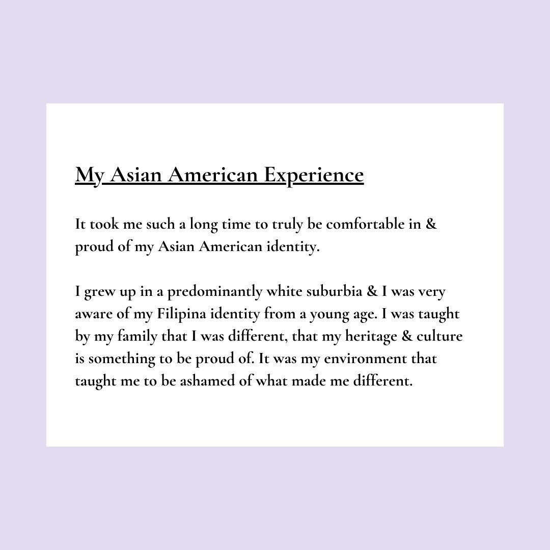 𝗠𝘆 𝗔𝘀𝗶𝗮𝗻 𝗔𝗺𝗲𝗿𝗶𝗰𝗮𝗻 𝗘𝘅𝗽𝗲𝗿𝗶𝗲𝗻𝗰𝗲 🇵🇭🇺🇸 

I feel extremely vulnerable sharing this, but it&rsquo;s been weighing heavily on my heart this week. Anti-Asian hate crimes have significantly increased since last March. It has contin