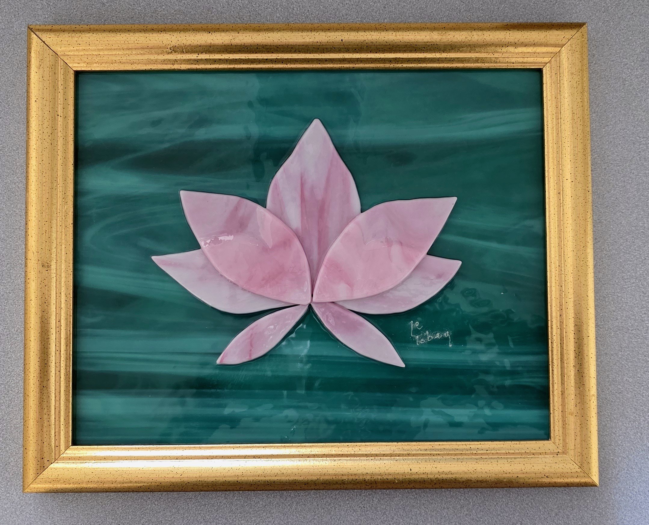 Pink Lotus, Lillian C Tobey, Kiln-Formed Glass, 9.50” x 10.50”, $75, lctobey@live.com