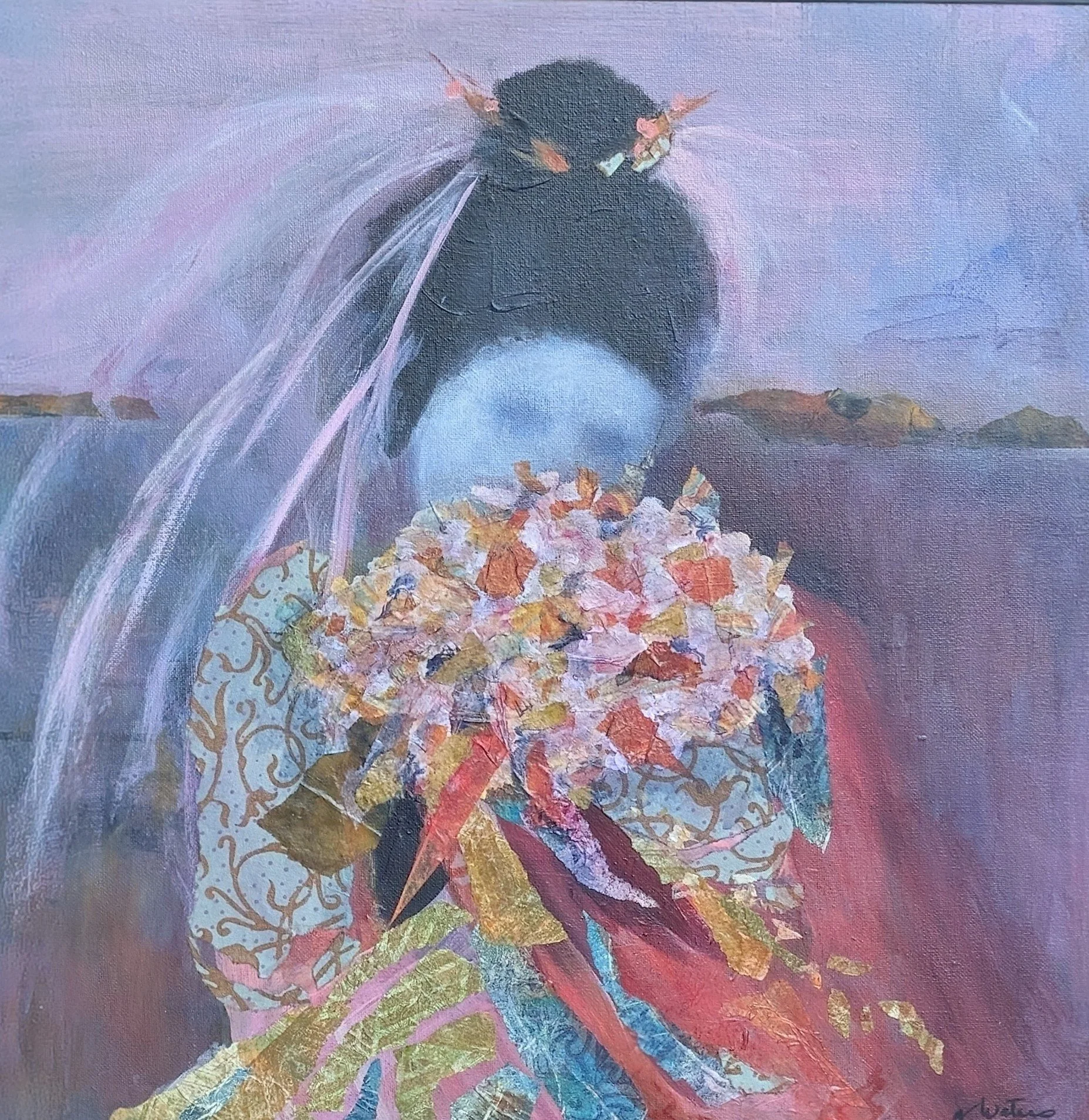 Gail Waters - Geisha - Mixed Media - 24" x 24" - $225 - watersgart@yahoo.com
