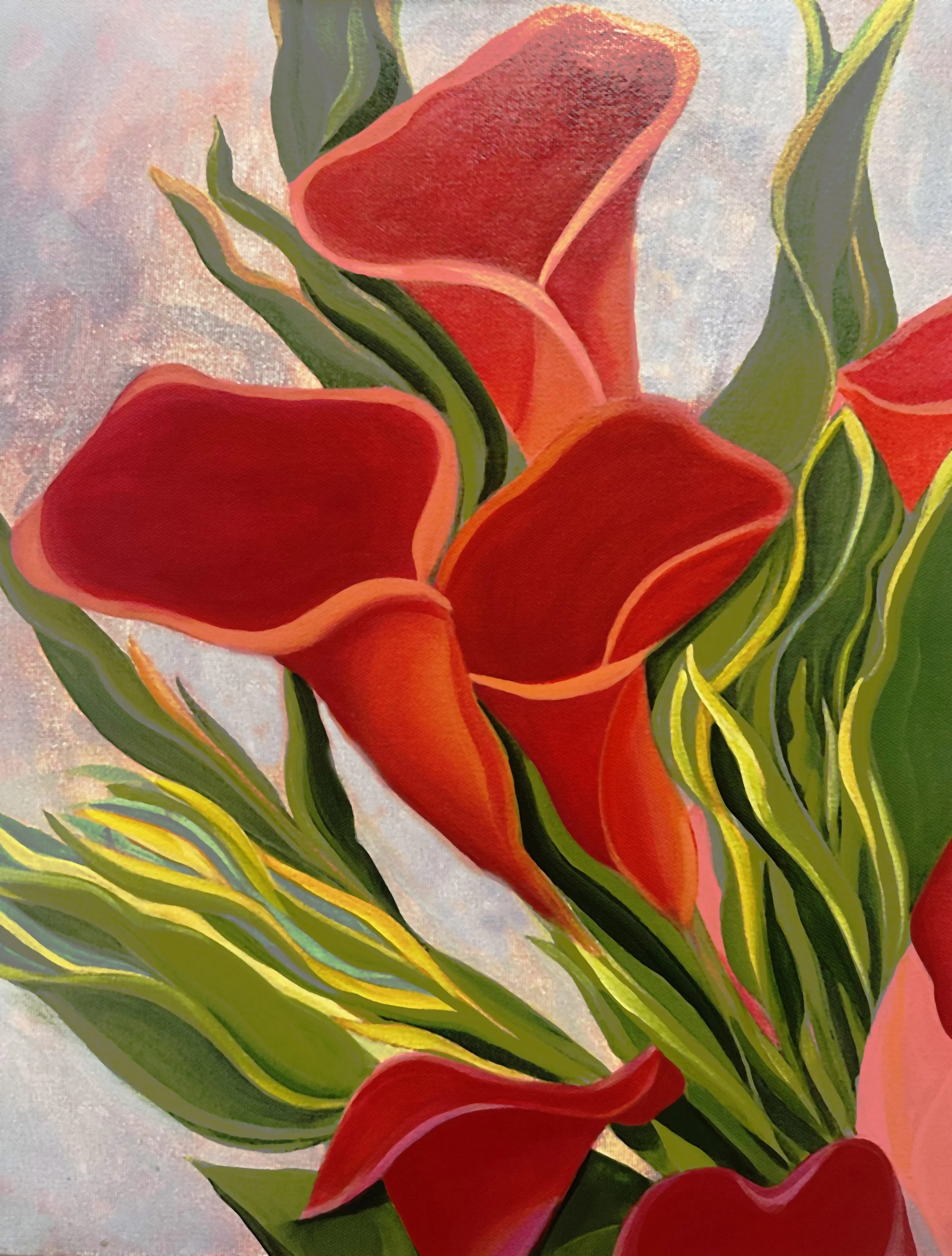 Calla Flow, Adriane Caproni; Acrylic; 16"x20"; $425; adrianedesigns@gmail.com
