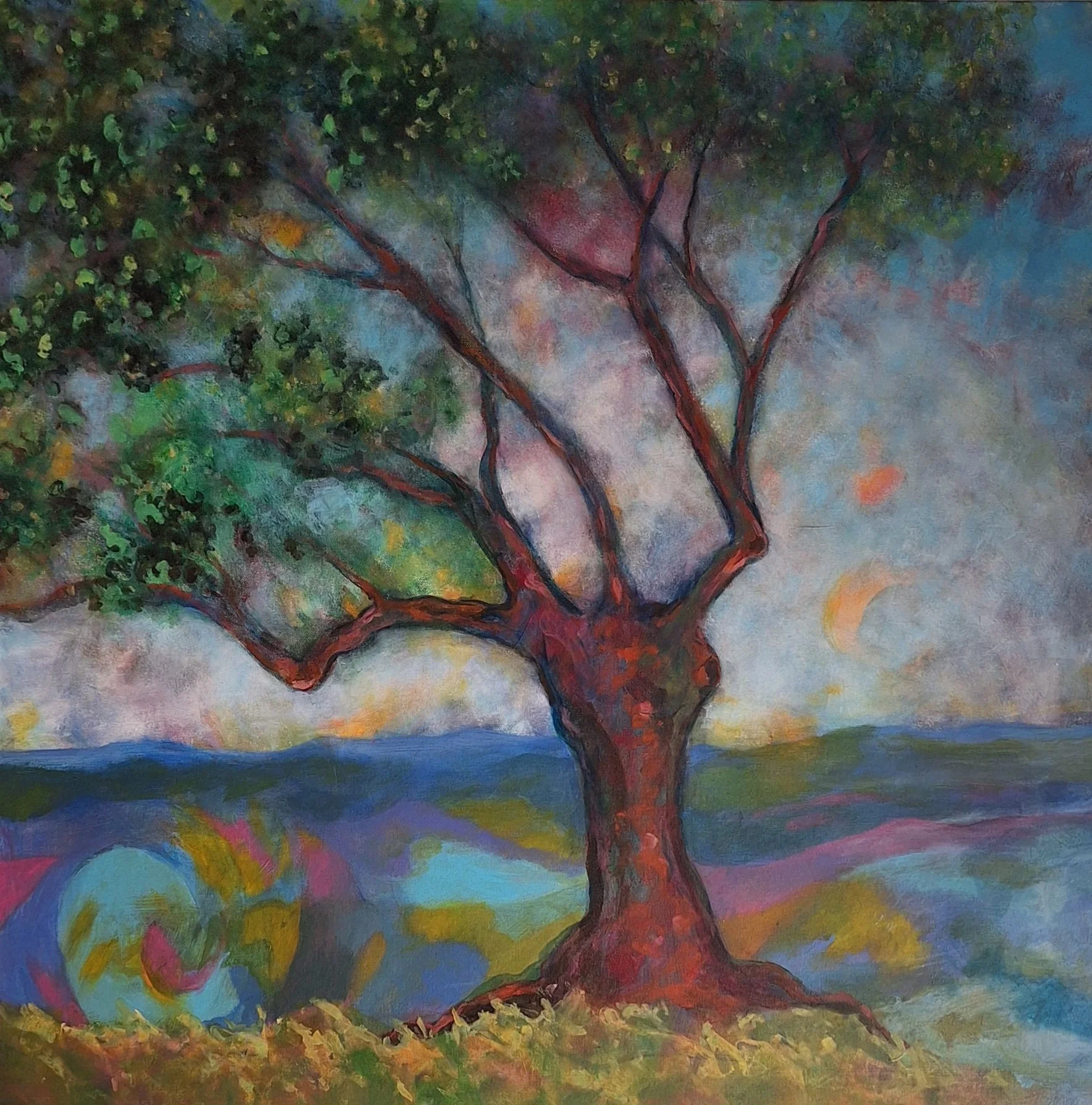 It Could Have Been a Mango, Hyacinth Manning, Acrylic, 30 “ x 30 “, $600, hyart335@gmail.com