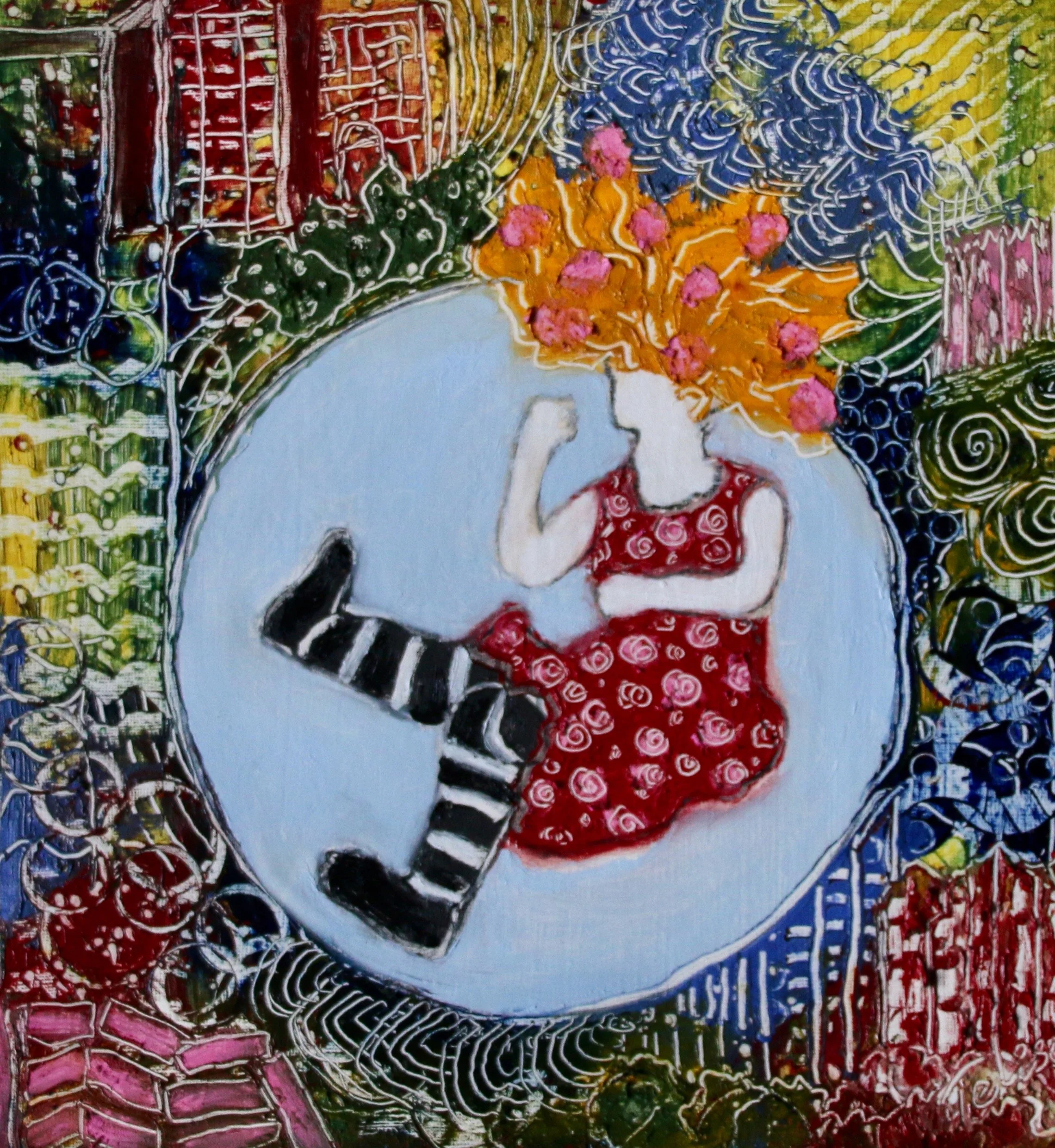 The Wild One says YESSS - A Telise Rodelv - Oil - 12" x 12" - $450 - teliser@earthlink.net