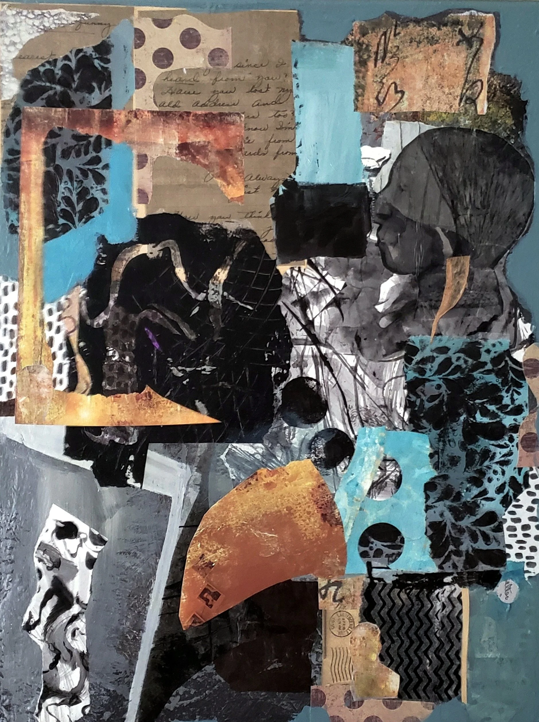 Looking Back - Katty Smith - Mixed Media - 24" x 18" x 1.5" - $750 - kattysmith@bellsouth.net9123989966