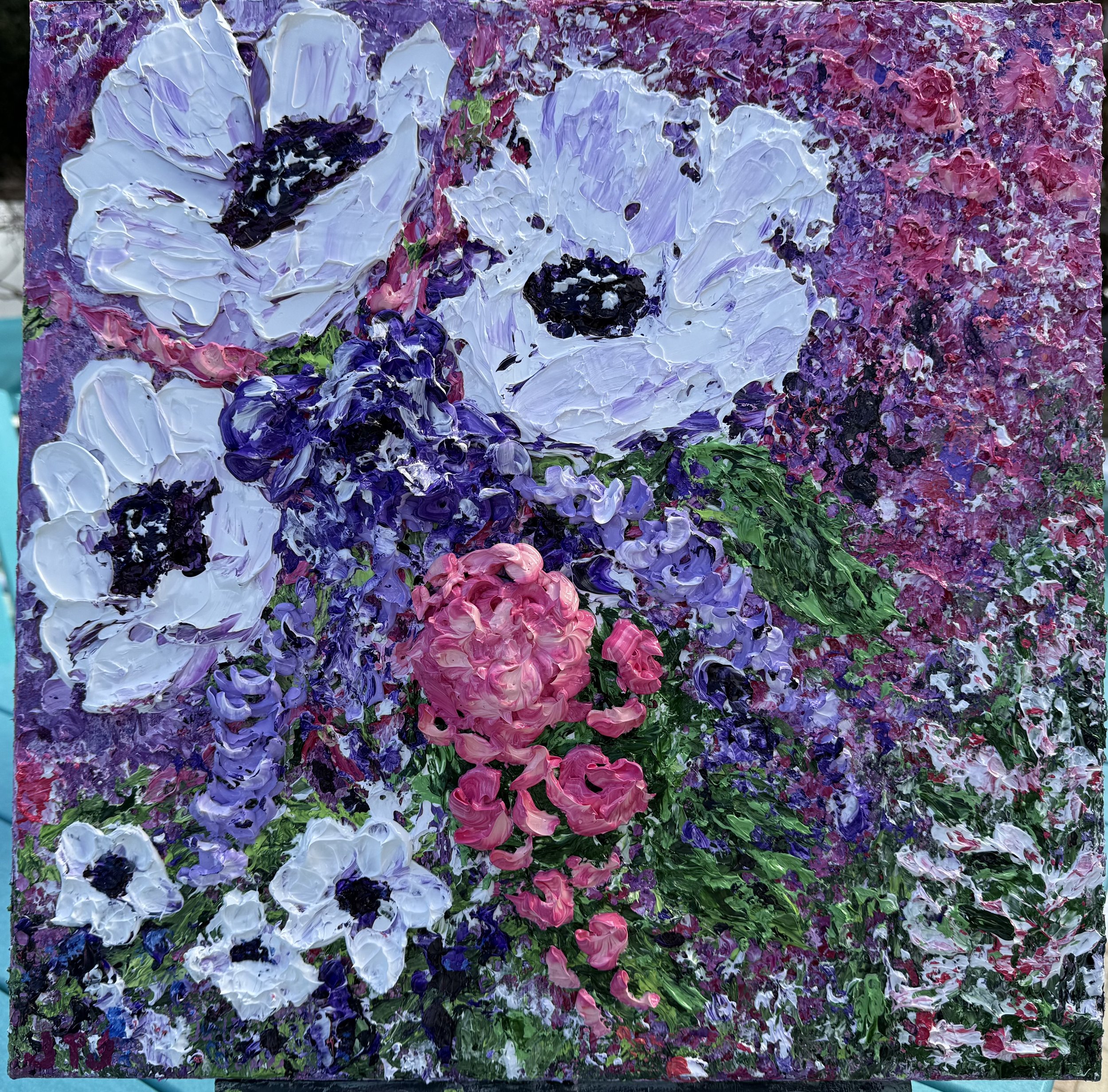 Vintage Garden - Judi Jones - Acrylic - 18”x18” - $550 - judiphillipsjones@me.com