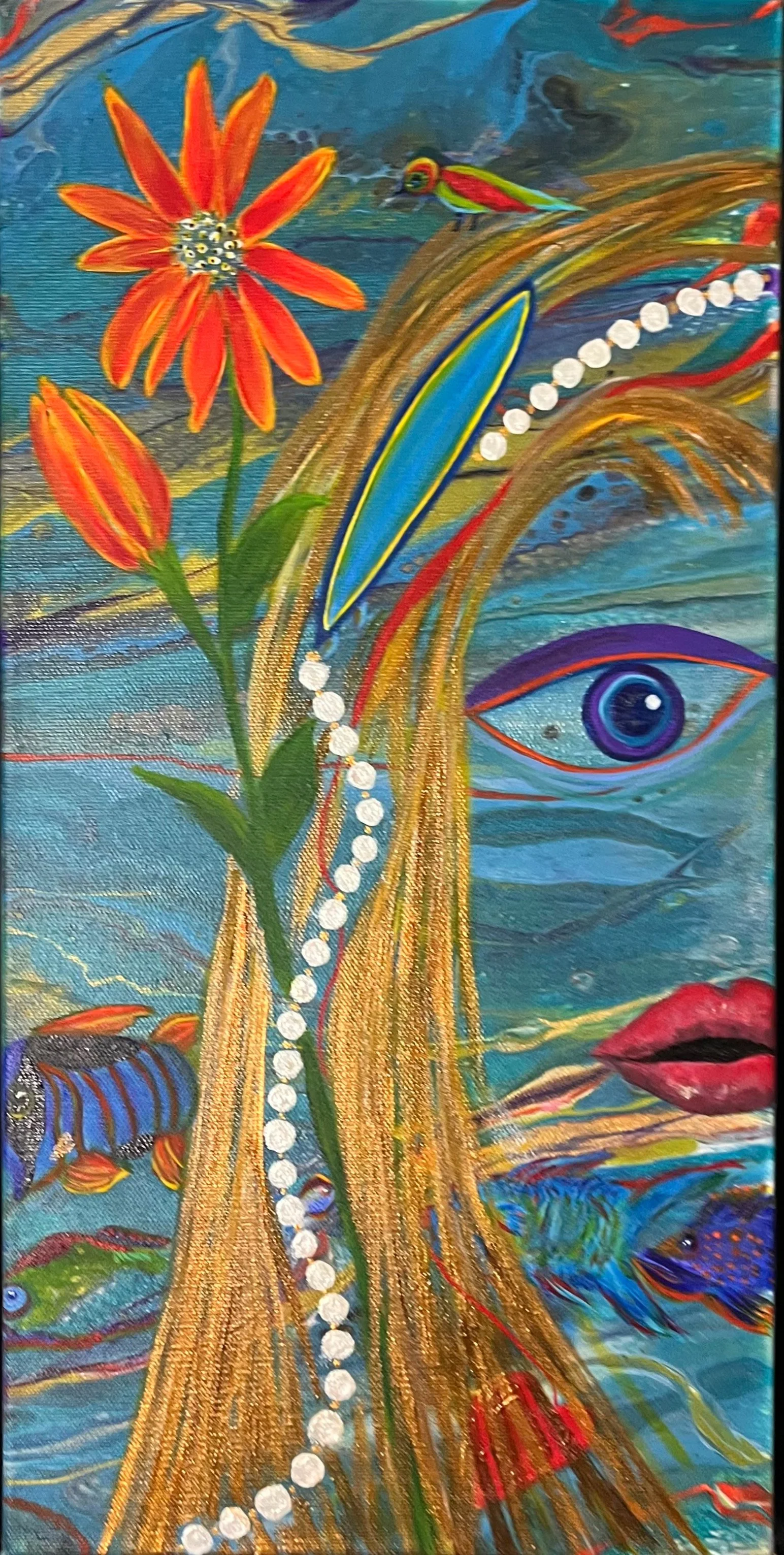 Cheryl Coxwell - Florida Girl - Acrylic - 10" x 20" - $375 - ardenedesigns@att.net