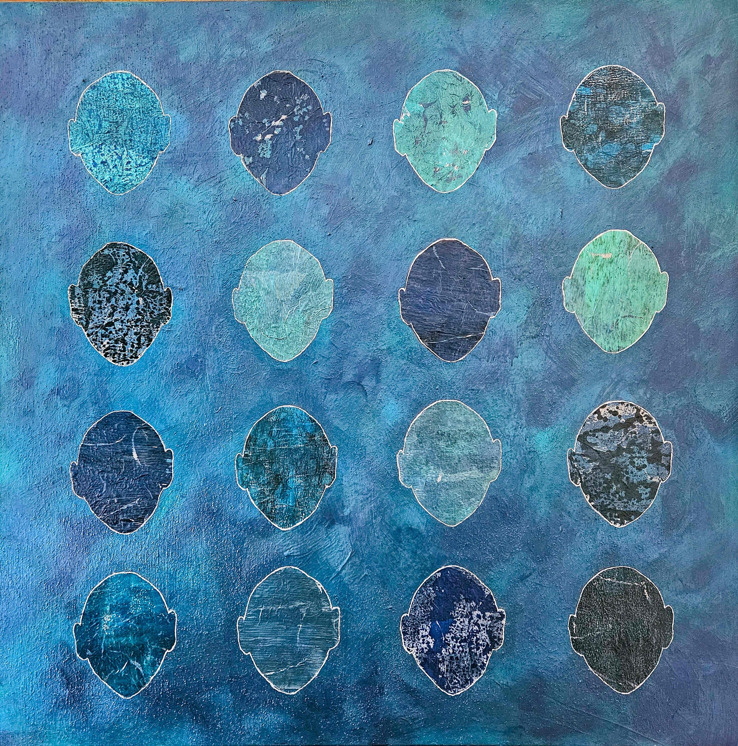 Lisa Driscoll - Mixed Media - 30"x30" - "The Same But Different" - $425