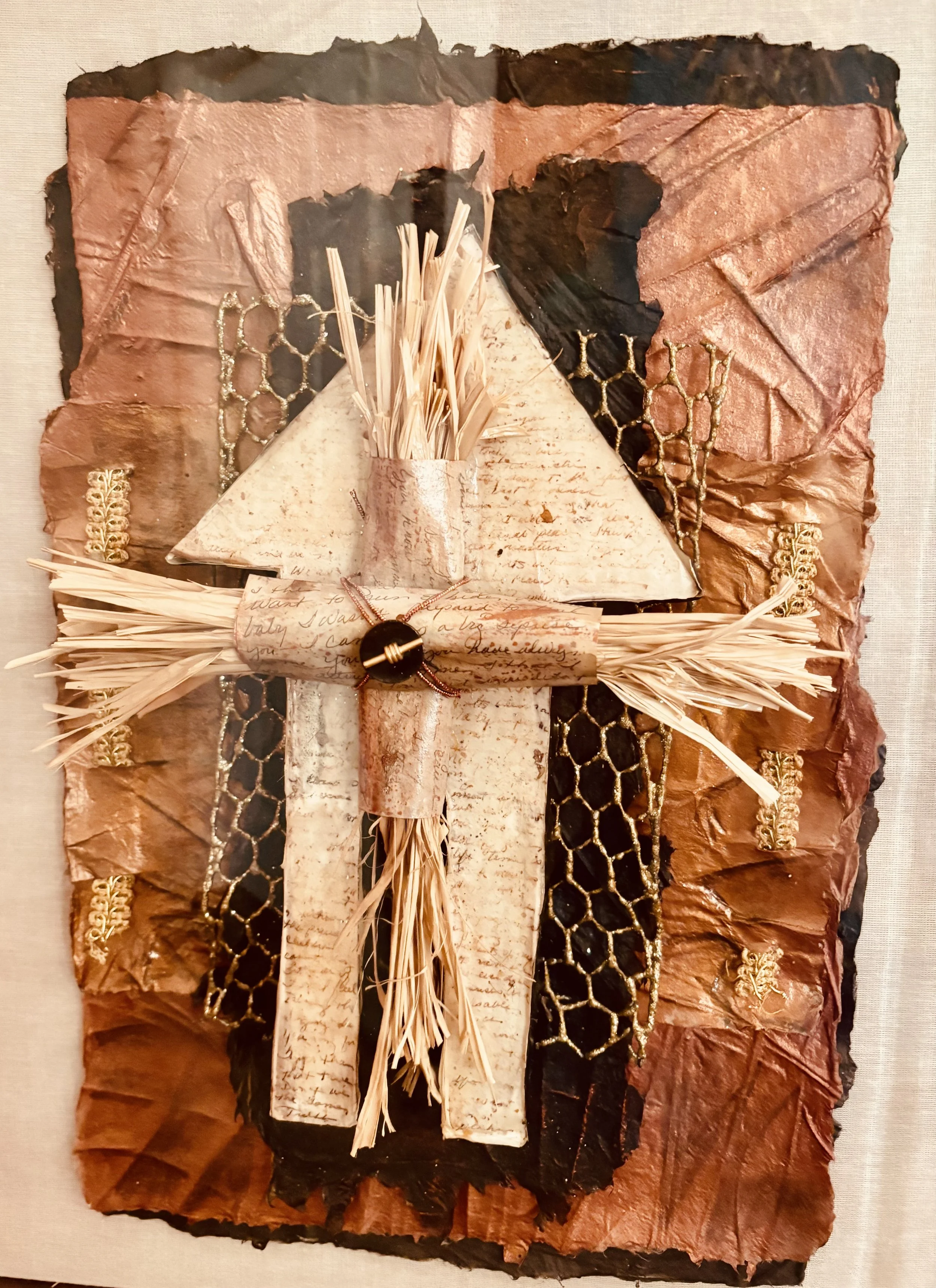 Zachary’s Temple - Peggy Banks - Handmade Paper - 16" x 20" - $600 - peggybanks7904@gmail.com