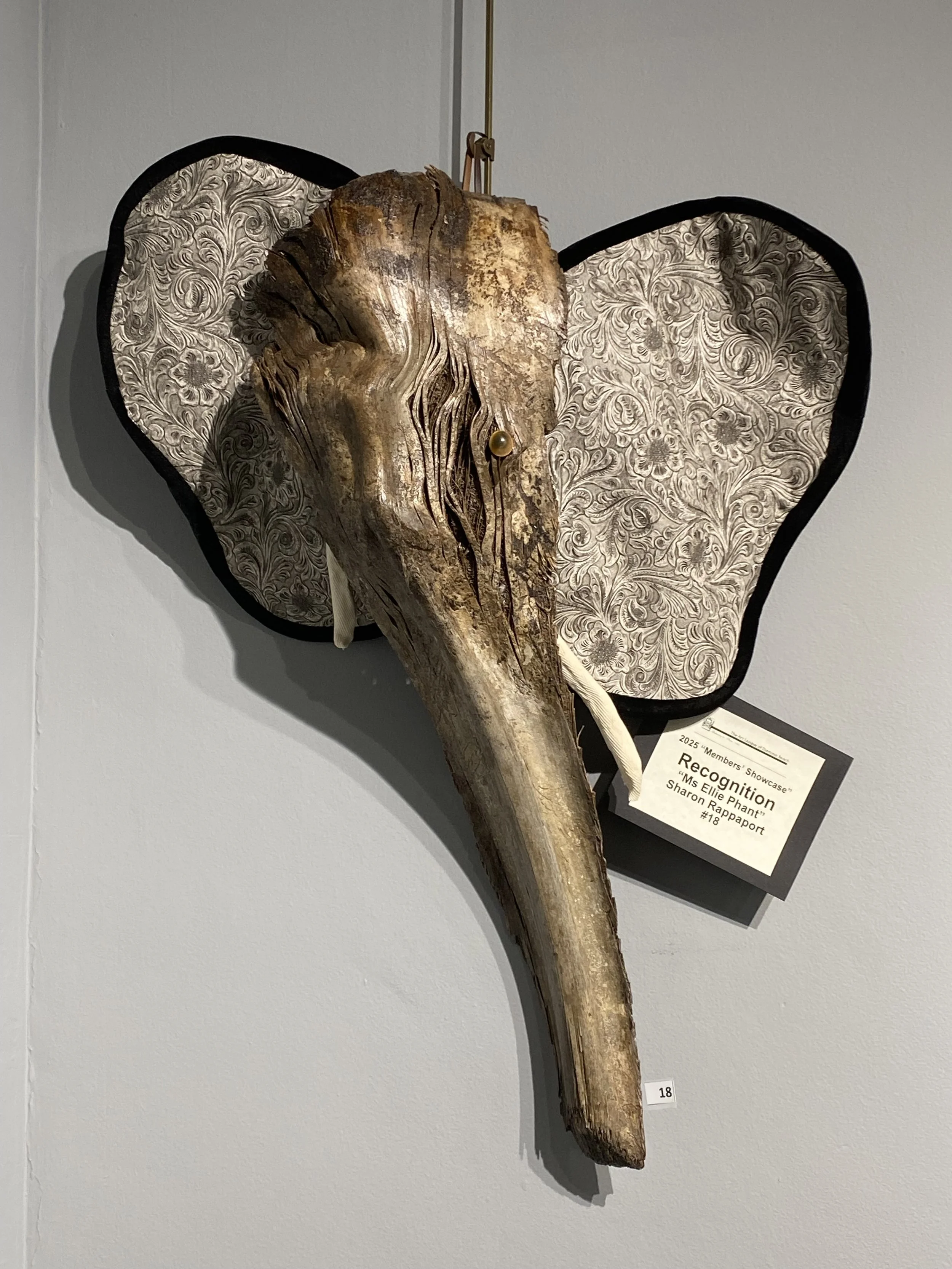 Ms. Ellie Phant Remembers, Sharon Rappaport, Mixed Media, 25” x 19”x 6”, $150, smileshar55@gmail.com