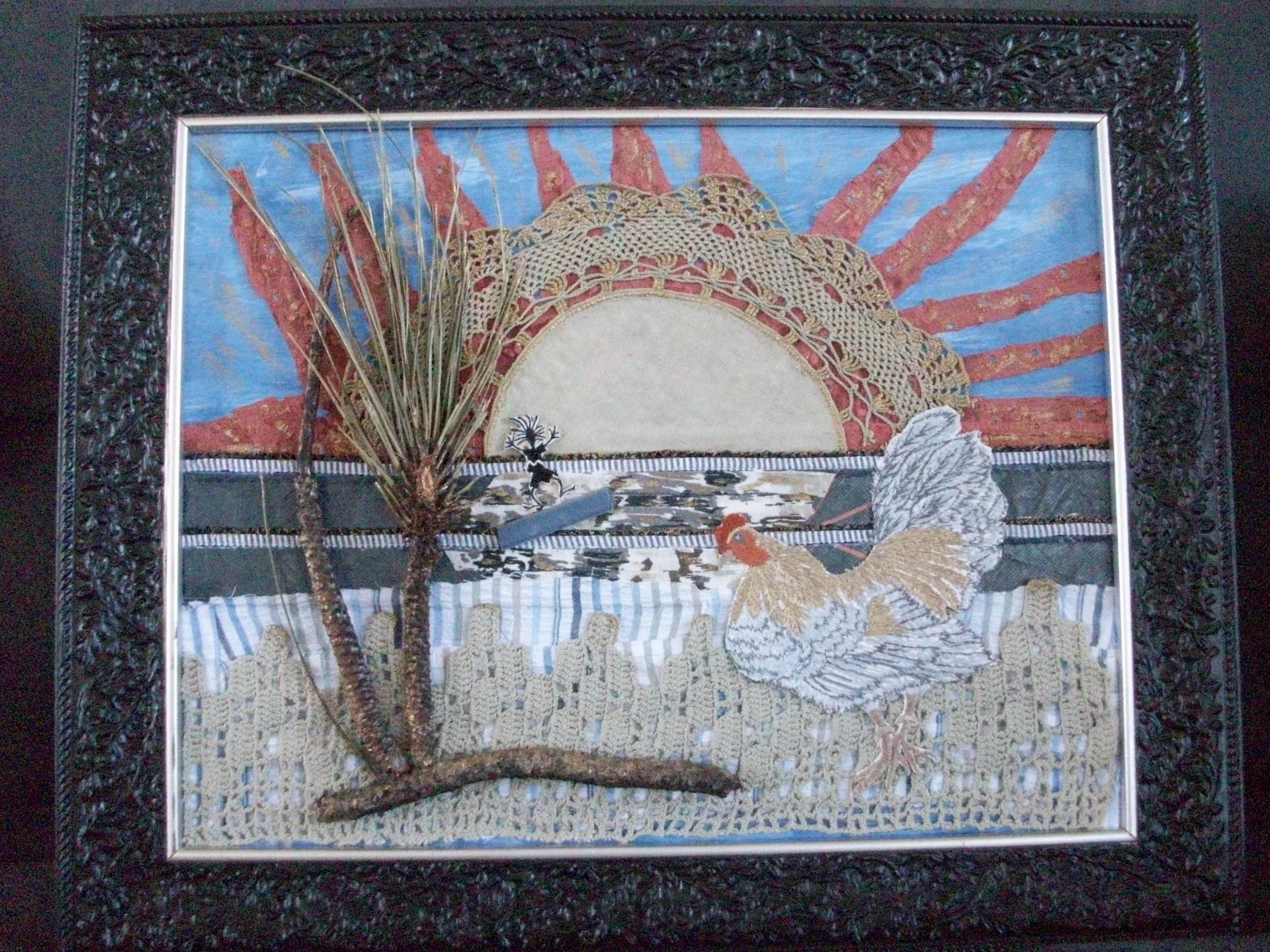 Sharon Rappaport - Chicken By The Sea - Mixed Media - 18" x 22" x 1.5" - $250 - smileshar55@gmail.com