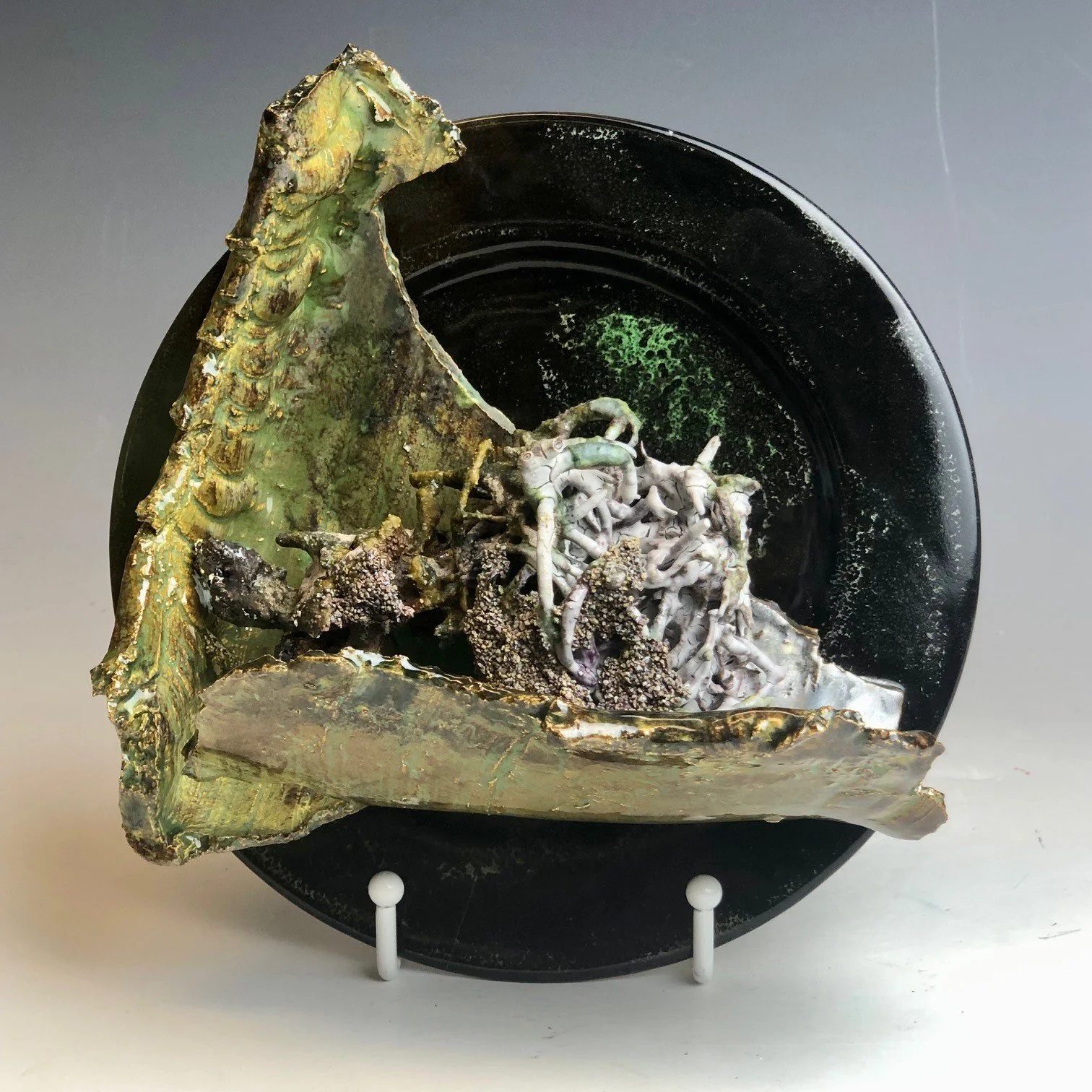 Christine Colby - Stories Beneath Surface - Ceramic - 8" x 8" x 4" - $275 - CLCOLBY@GMAIL.COM