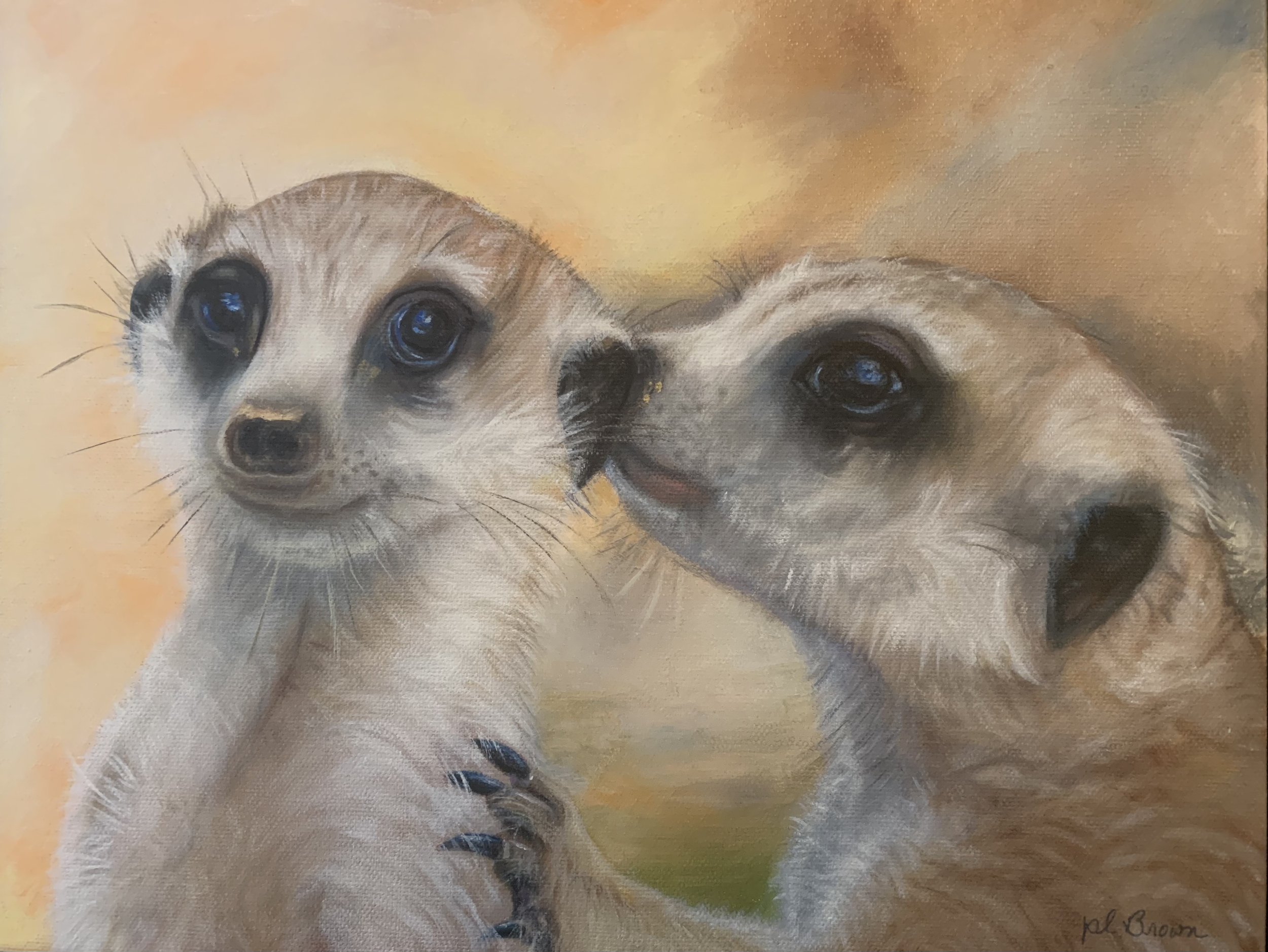 Peggy Brown- Oil- 15.5"x12.5"- "Whisper Sweet Nothings"- $450