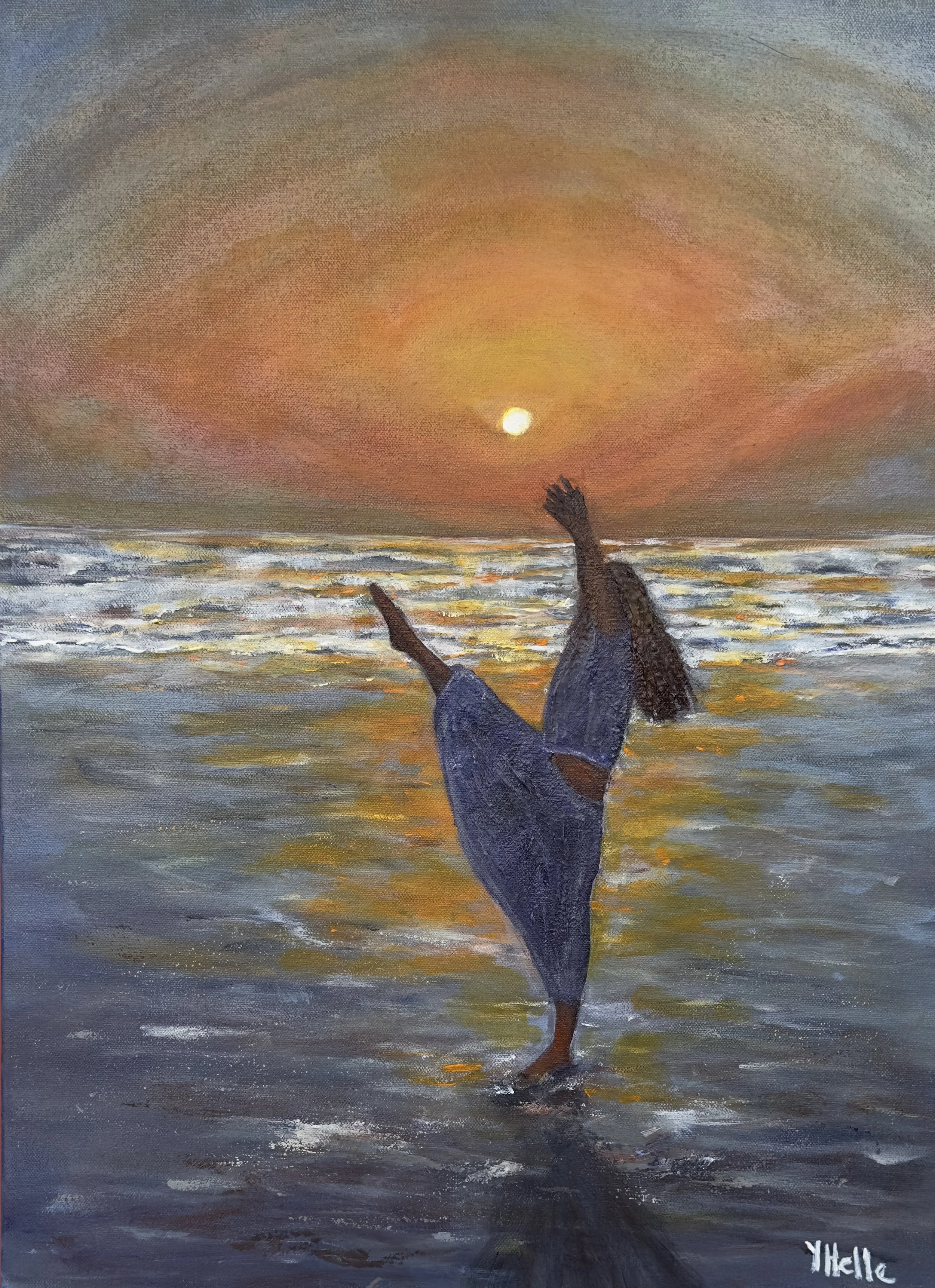 Yolanda Helle- Acrylic- 24”x18”- “She Greets the Light”- $850
