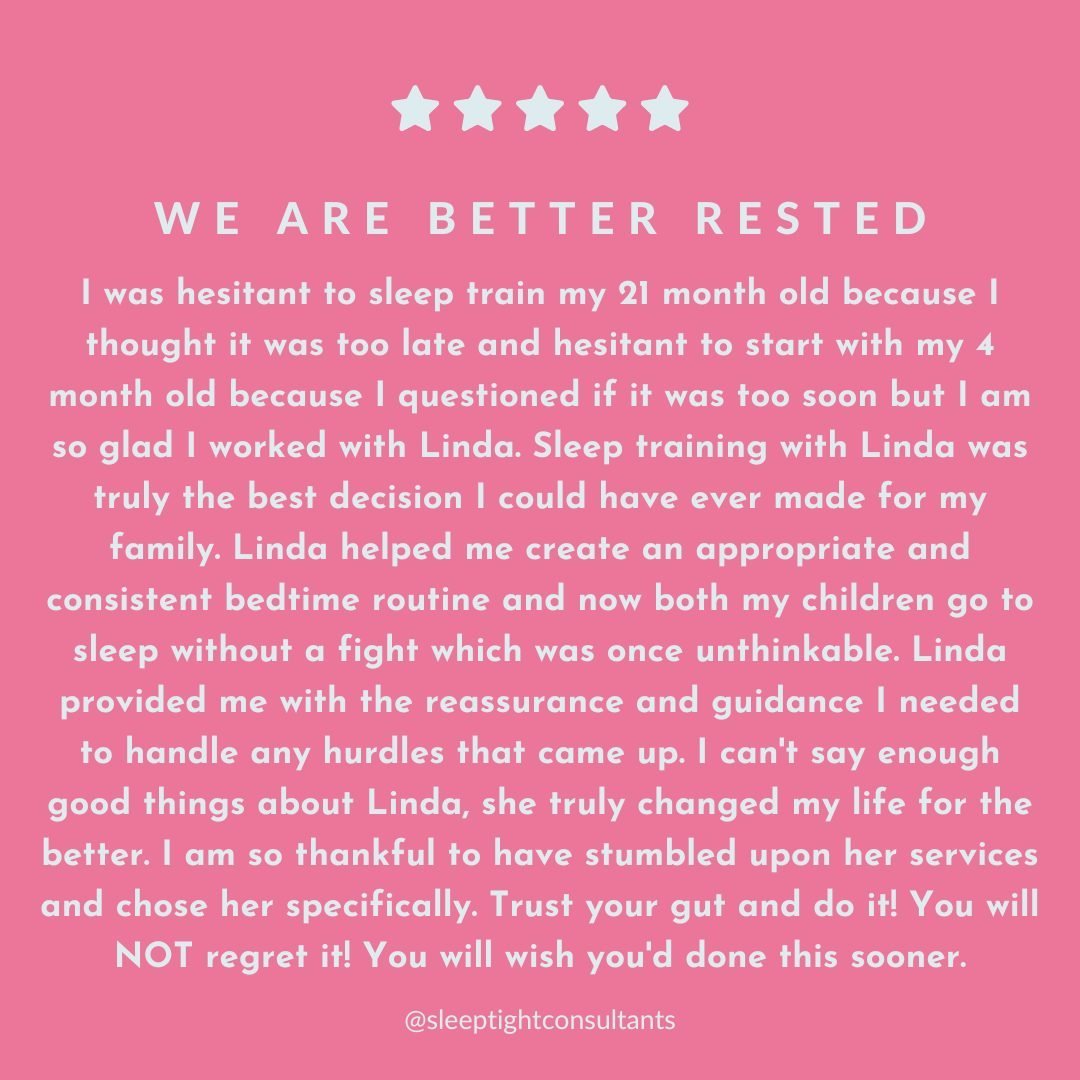 It's never too late to start sleep training! Don't let age hold you back from you and your baby getting the sleep you deserve. Still have questions about whether sleep training is right for you? You can schedule a free 15 minute consultation with me 