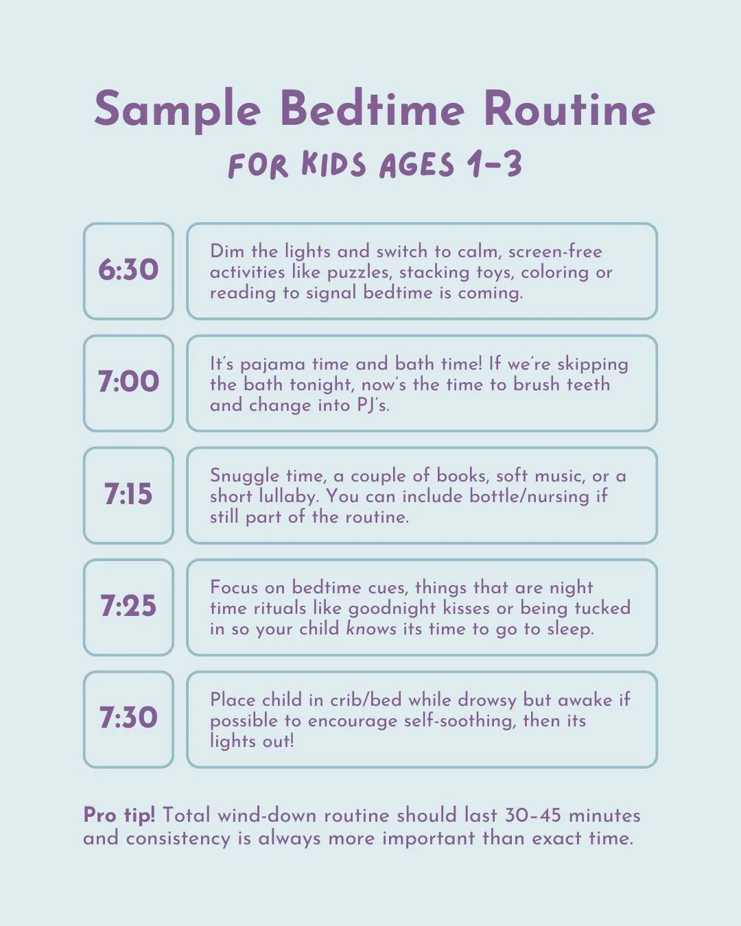 For little ones, routines are everything! But we know they can be a tricky thing to navigate, that's why we made this mini guide to help you see what a bedtime routine could look like for children ages 1-3. You've got this mom! 😴

#bedtimeroutine #s