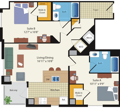 2 Bedroom Leucadia - Dietz Building