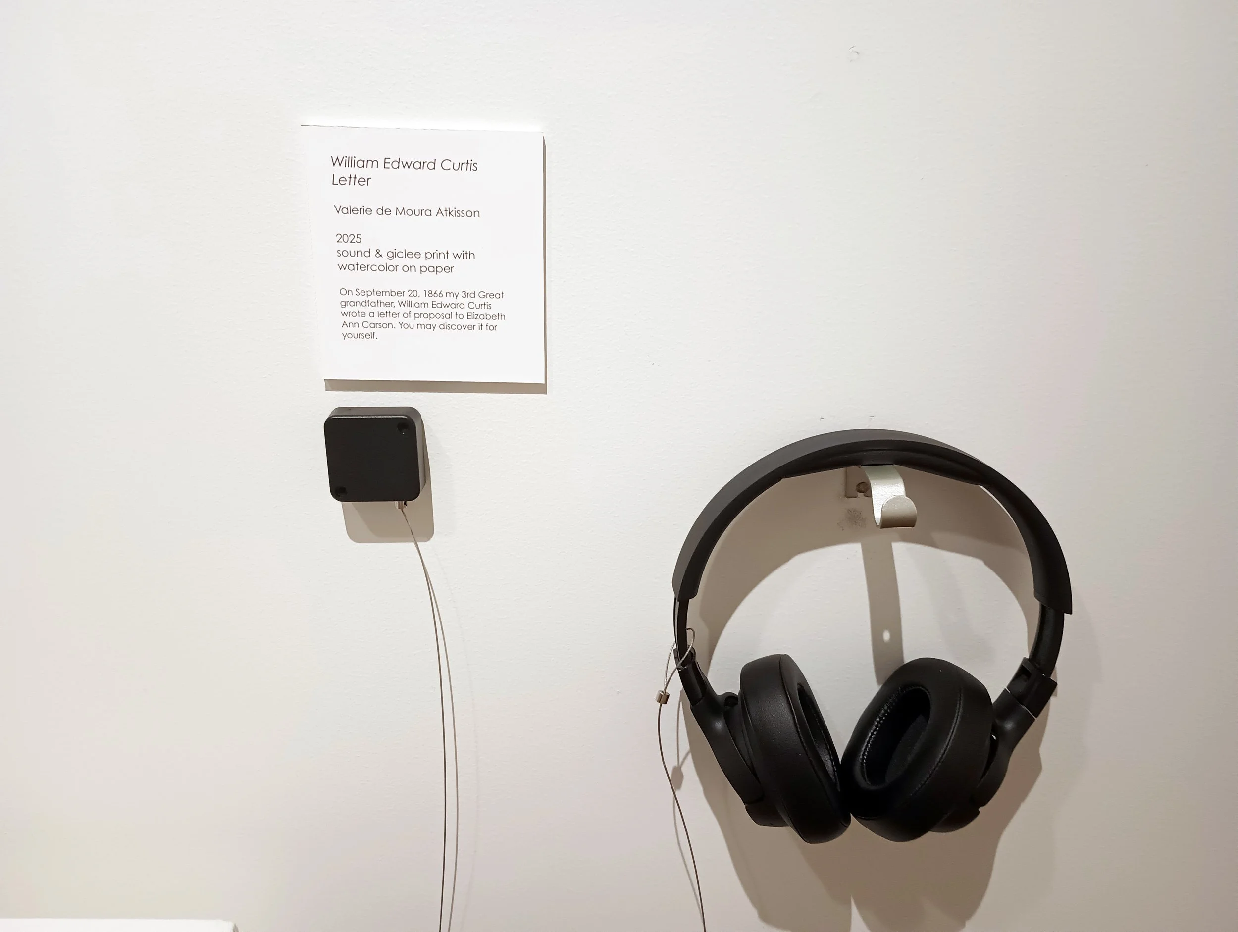 This is a sound piece of the letter being read by an actor with some sound effects.