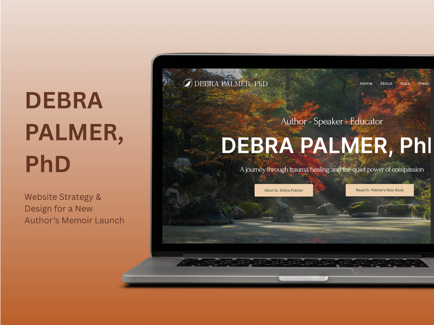 Website Strategy & Design for a New Author’s Memoir Launch