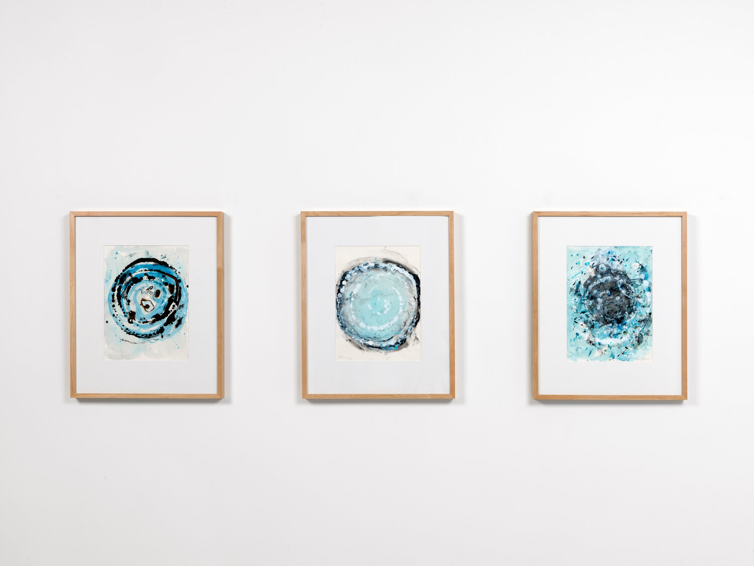 Augen Wirbel, 2015, pencil and acrylic on paper, 40 x 30 cm each, framed 64 x 52 cm