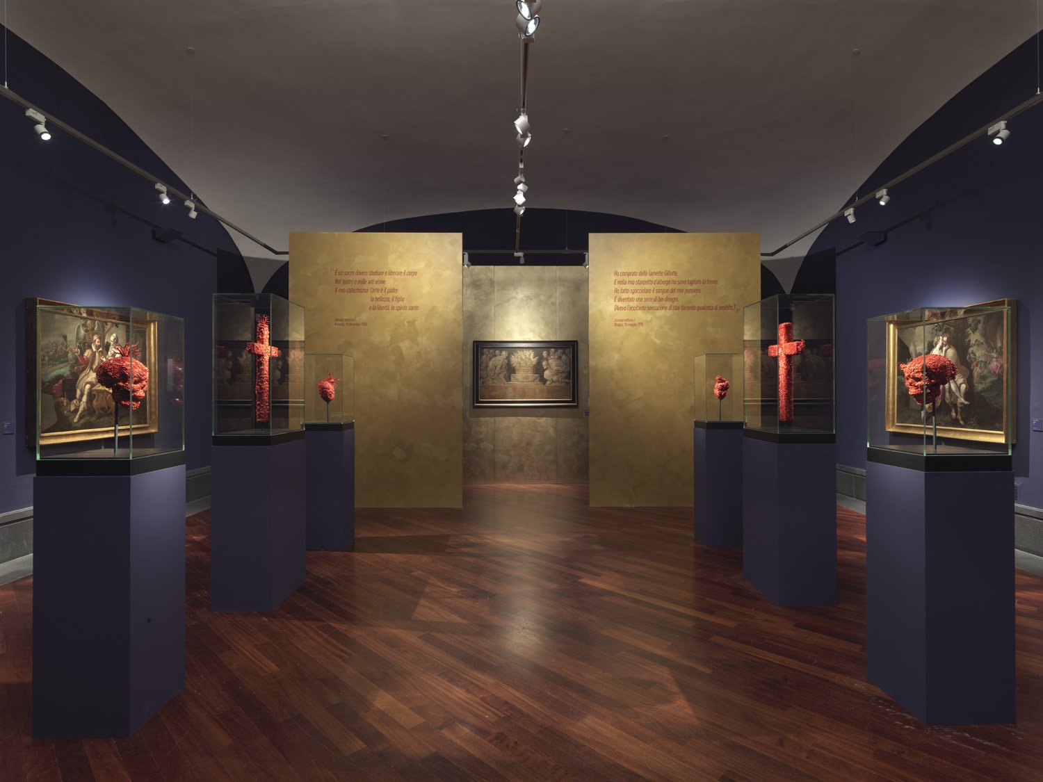 1. Jan Fabre, Golden and Coral Sculptures, Blood Drawings, 30 March - 15 September 2019, installation view at Museo e Real Bosco di Capodimonte, Naples.jpg