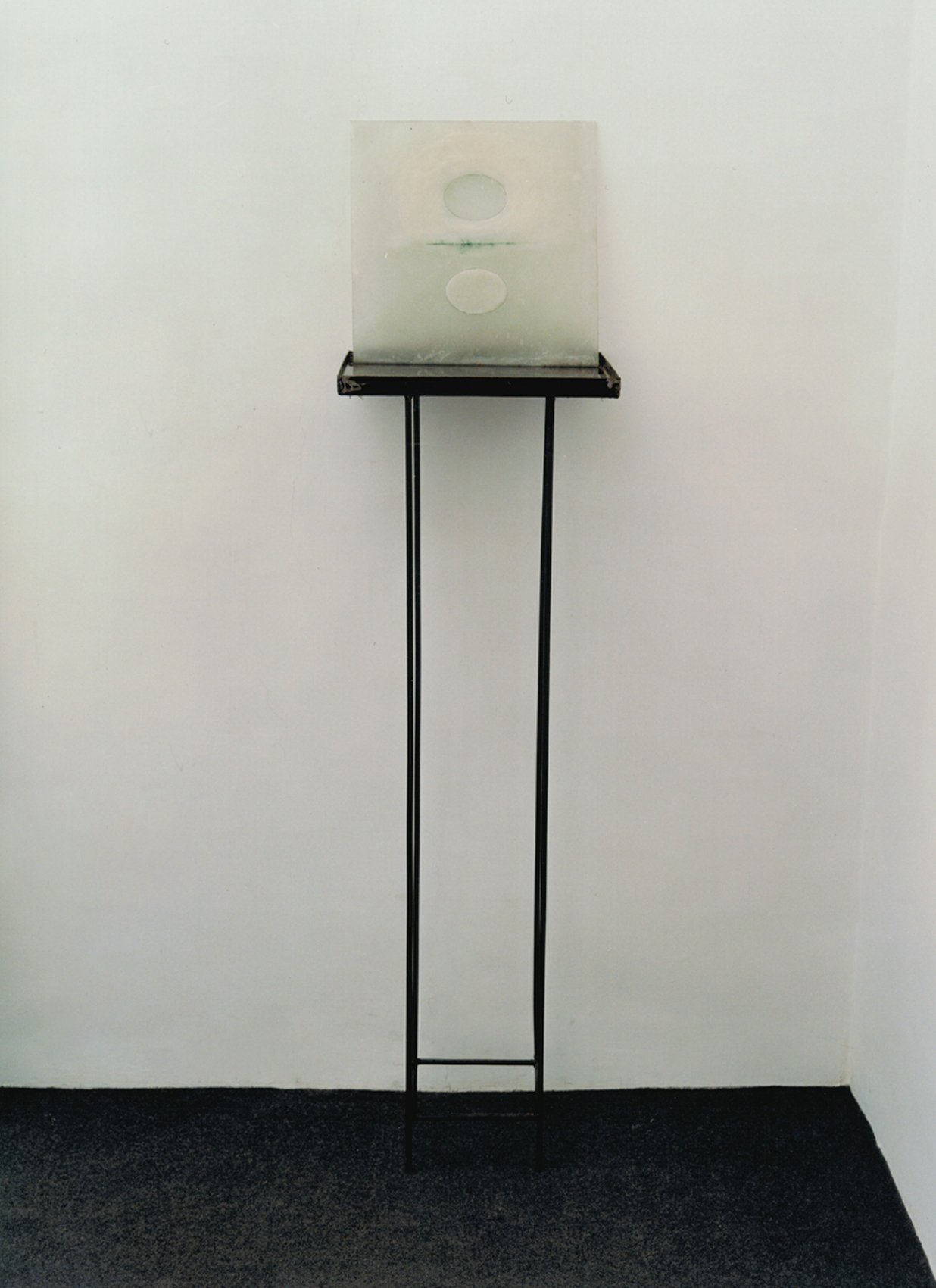 3. Narciso, 1998, steel, glass, wax, water, 170 x 41 x 42 cm.jpg