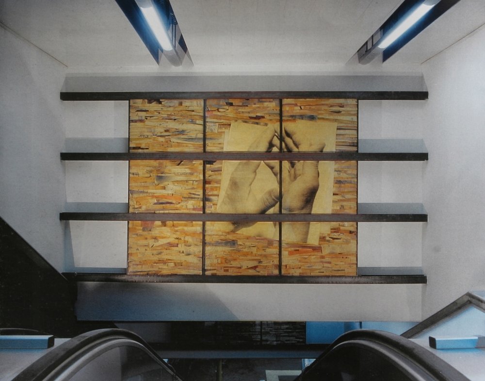 3. Untitled, 2001, photographic emulsion and mixed media on paper, steel and glass, 270 x 580 cm .jpg