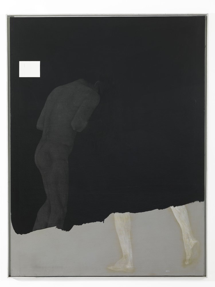 6. Untitled (figura nera), 1985, acrylic and graphite on canvas, 204 x 156 cm.jpg