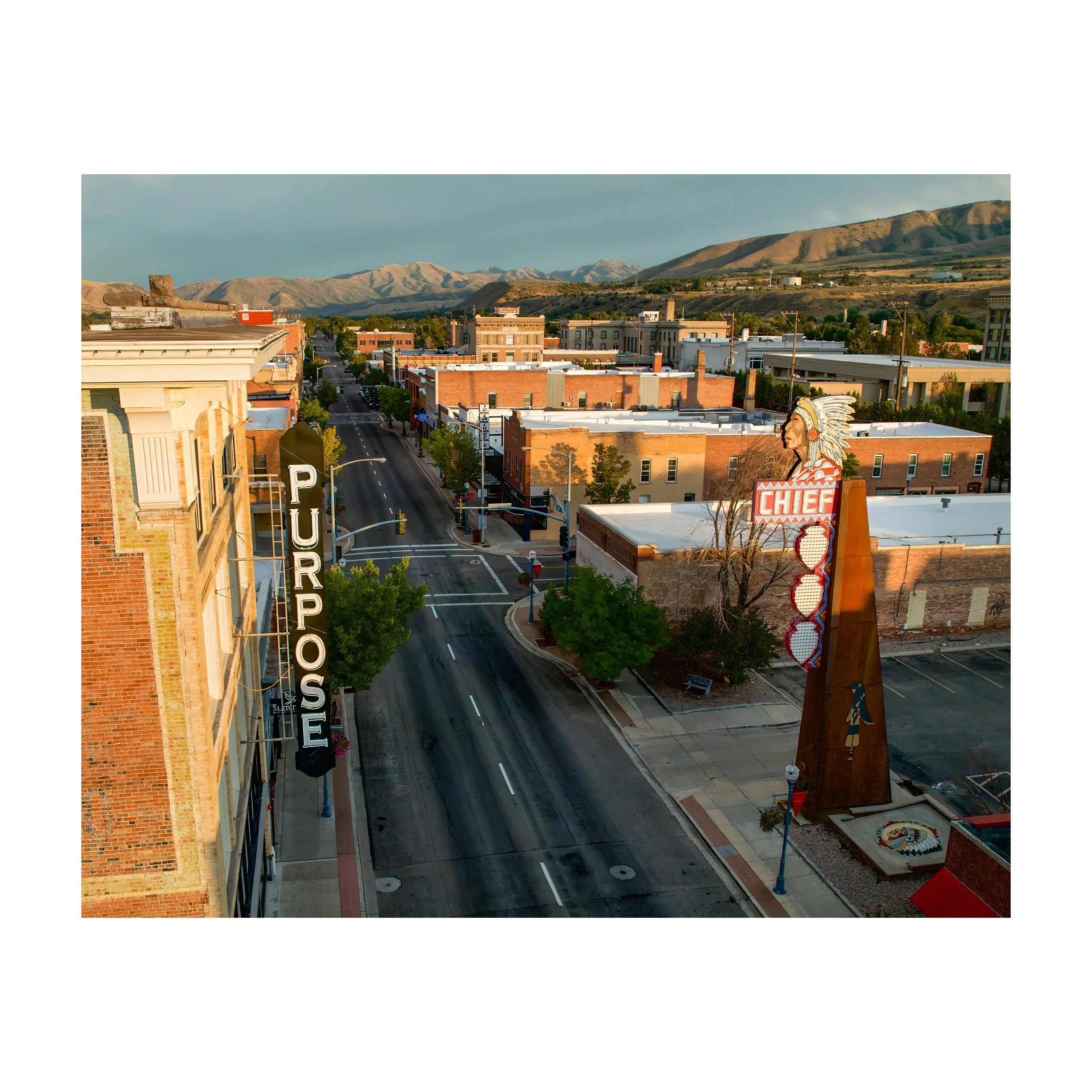 Downtown Pocatello from Above | Fine Art Print