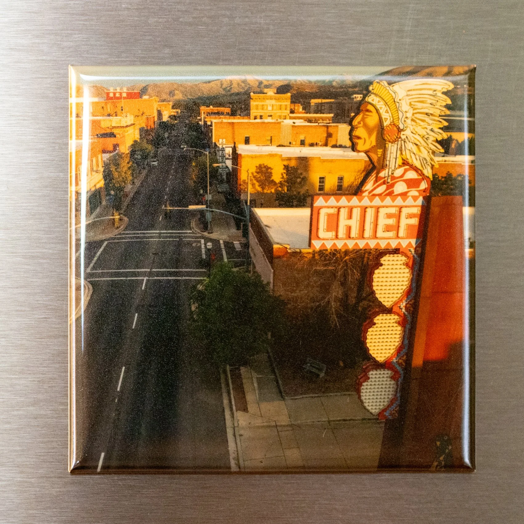 3x3" Chief & Downtown Pocatello Magnet