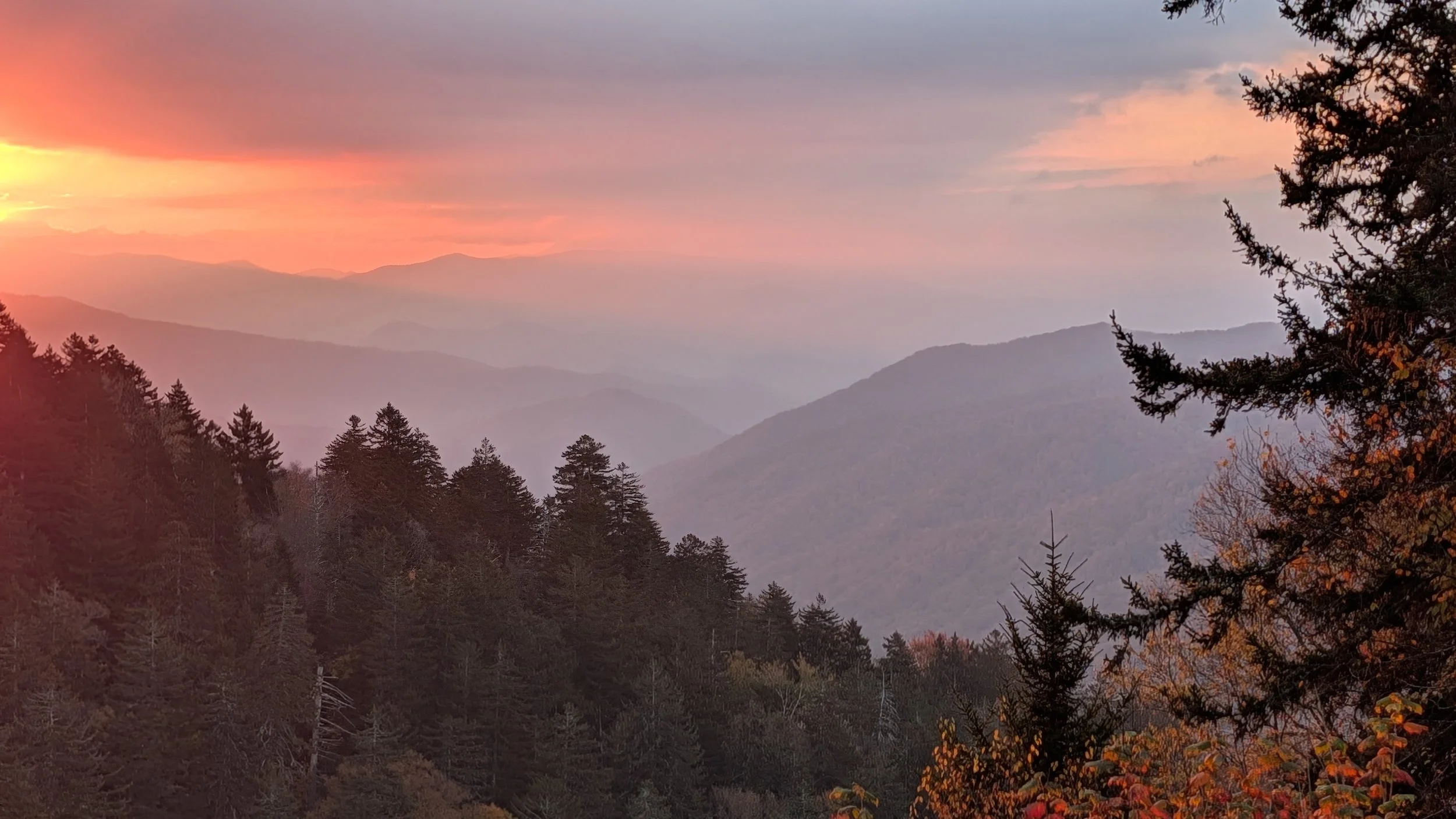 Sunrise at Newfound Gap, Tennessee
