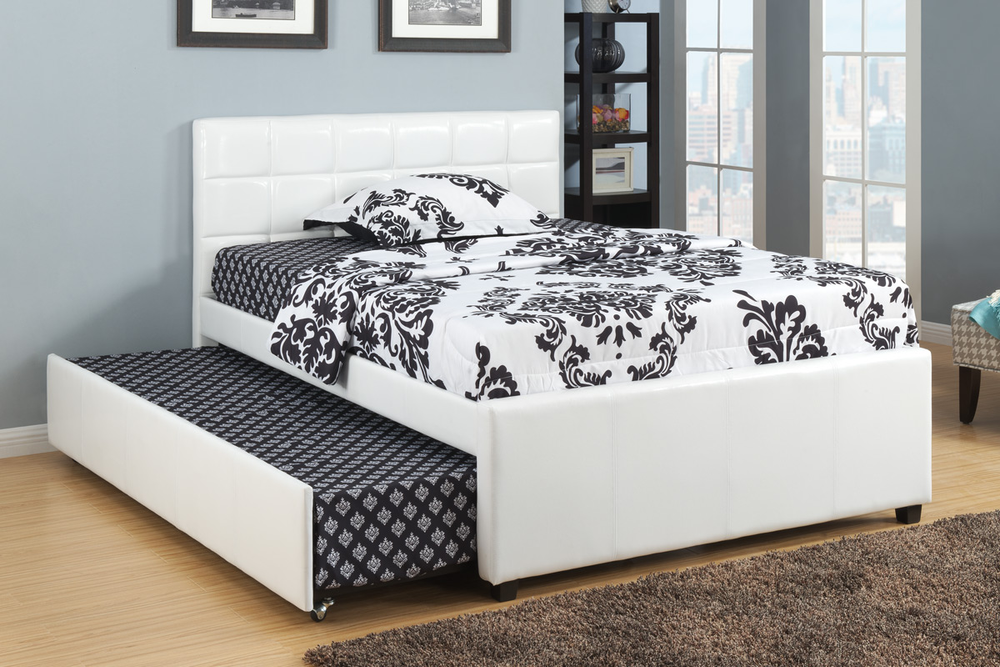 124 Full Double White Trundle Bed Furniture Spot Mattress Furniture Spot Mattress, Double Trundle Bed King Size