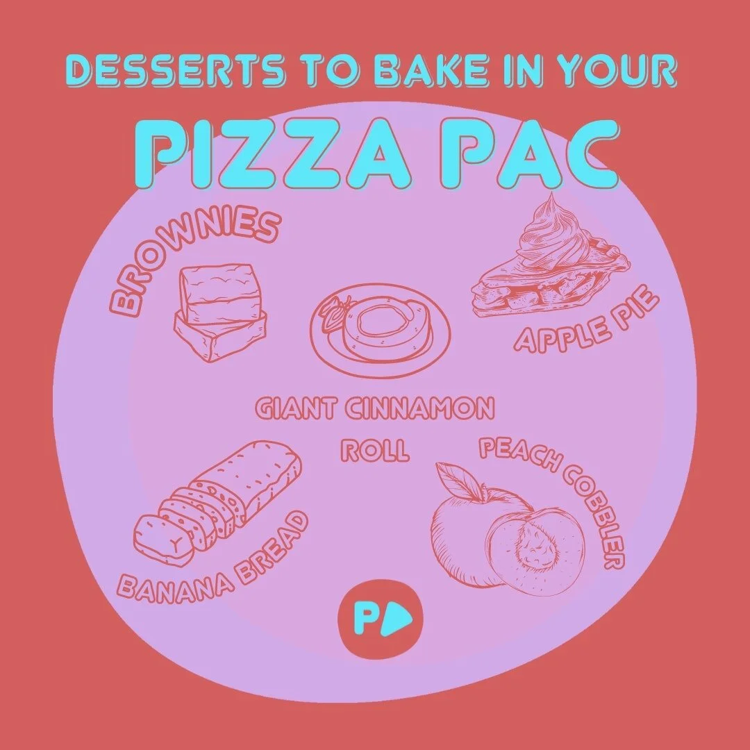 After heating up your last slice, you may be craving a sweet treat. Thankfully you can use your Pizza Pac as a baking dish to whip something up! 

Pizza Pacs can be used in the oven to bake just like you would normal silicone bakeware, multi-use, and