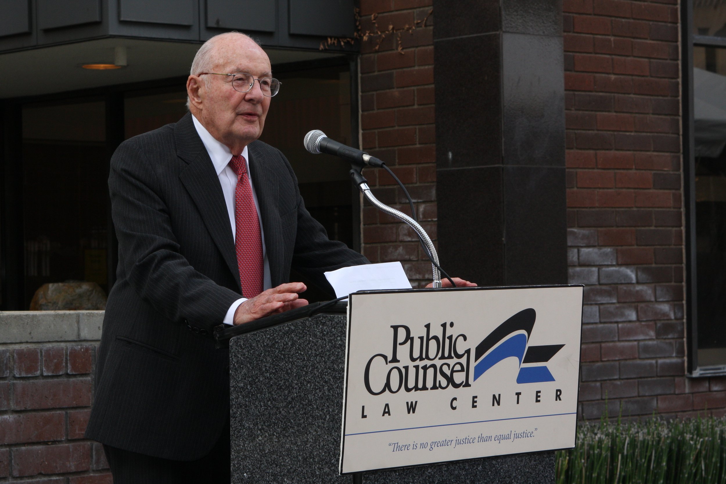 Frederick M. Nicholas Garden of Hope Dedication Ceremony, Public Counsel, 2010.