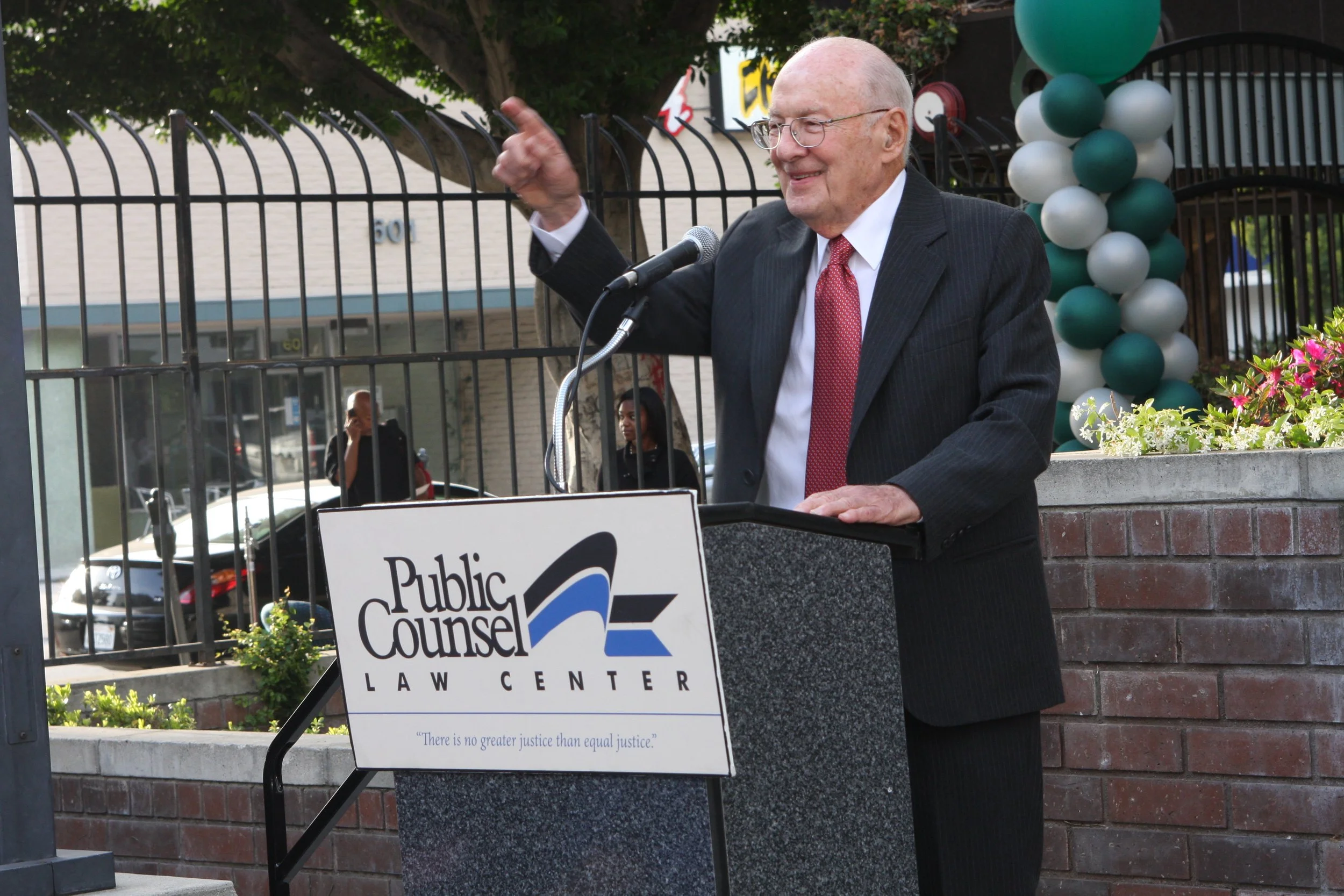Frederick M. Nicholas Garden of Hope Dedication Ceremony, Public Counsel, 2010.