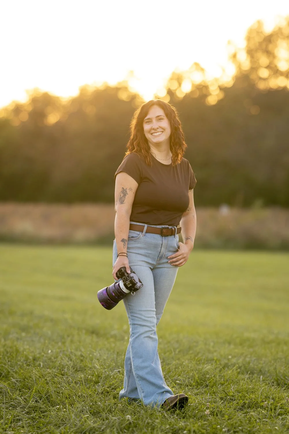 Isabelle Kroeker photographer standing in a field