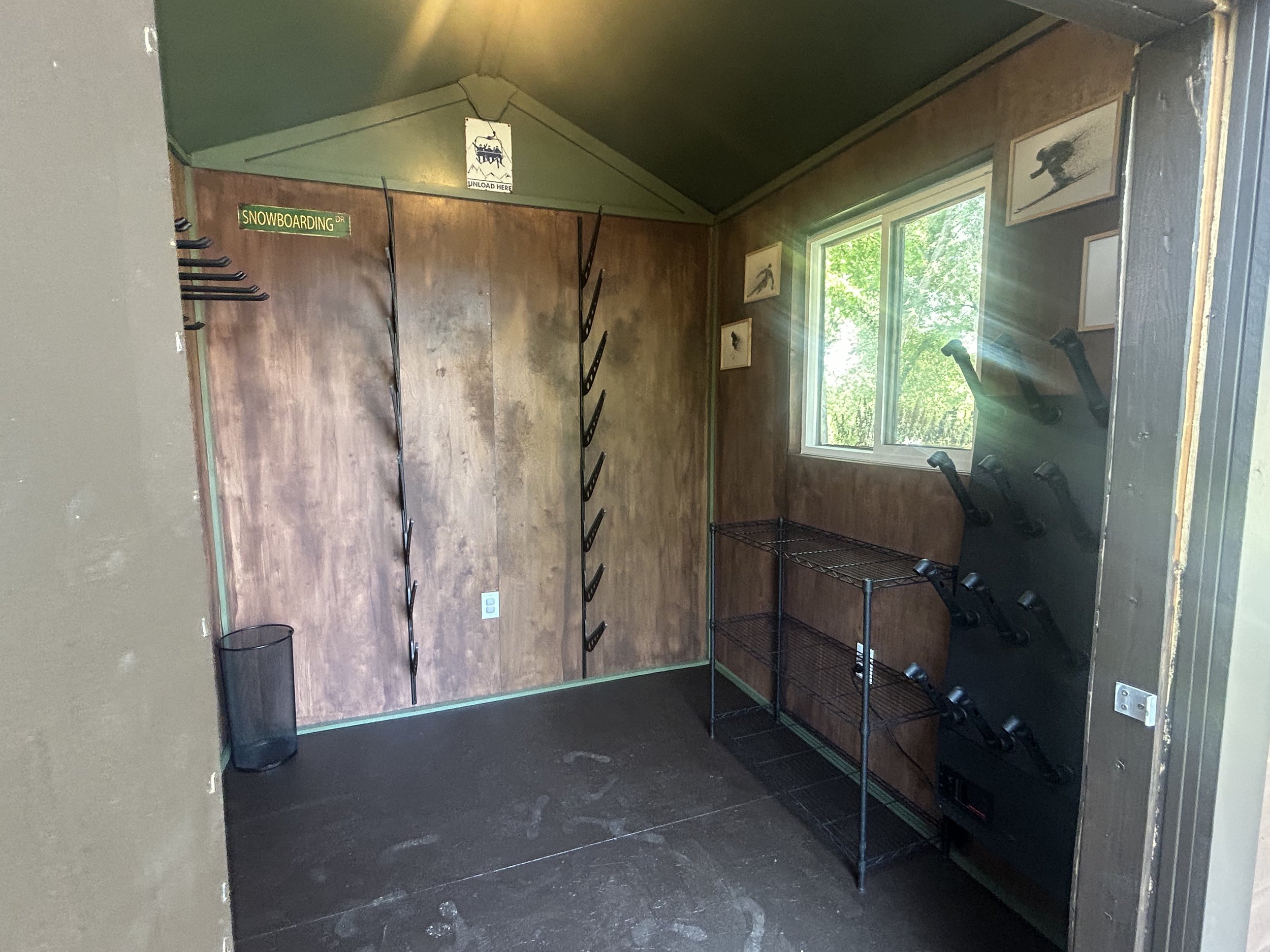 Secure Ski Storage Shed