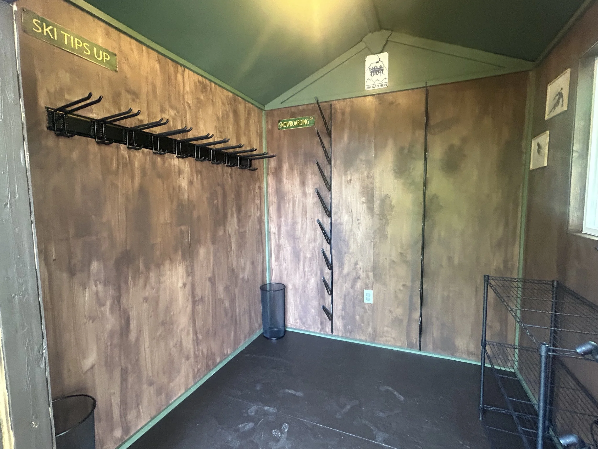 Secure Ski Storage Shed