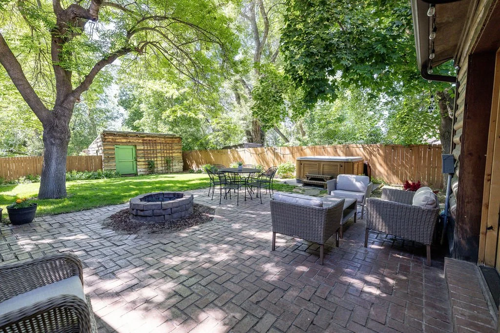 Backyard with Hot Tub and Fire pit