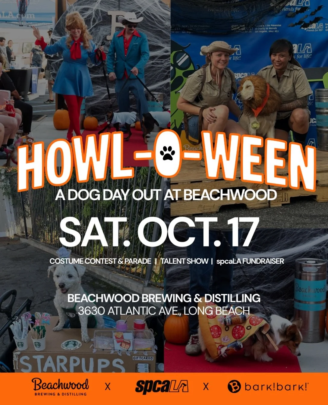 Get ready for a spooky good time at HOWL-O-WEEN! 🎃

Join us for a fun-filled day at @beachwoodbrewing featuring a costume contest &amp; parade, talent show and spcaLA fundraiser. It&rsquo;s the perfect excuse to dress up your pup and celebrate!

📍 
