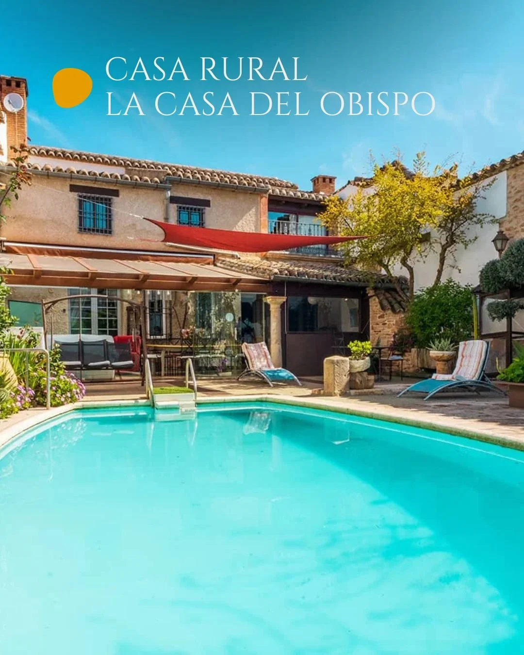 🏡 La Casa del Obispo en Almagro 

🌿Despierta en nuestra casa rural con encanto, a un paso del centro hist&oacute;rico de Almagro.

Disfruta de amplias estancias, un jard&iacute;n con piscina y espacios ideales para compartir momentos con familia o 