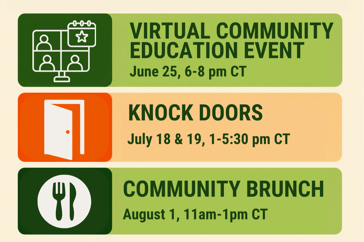 Upcoming Feed the Change MKE events