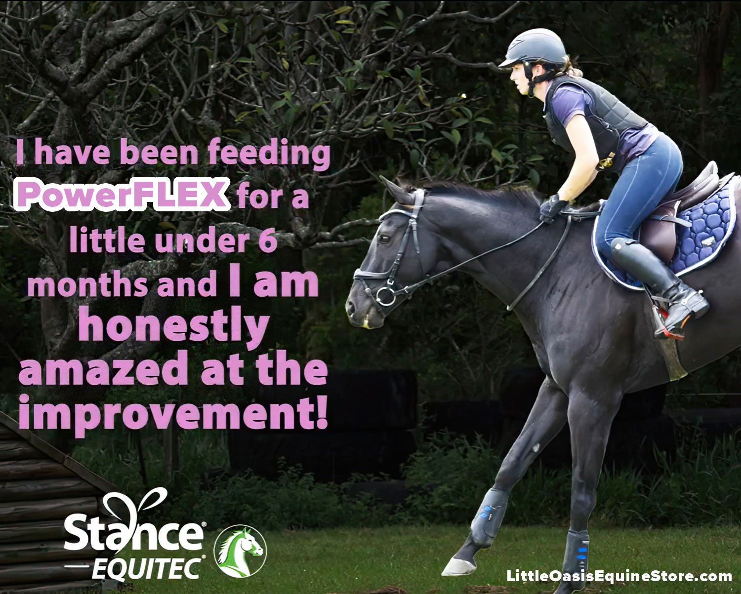 photo of a woman riding a black eventing horse