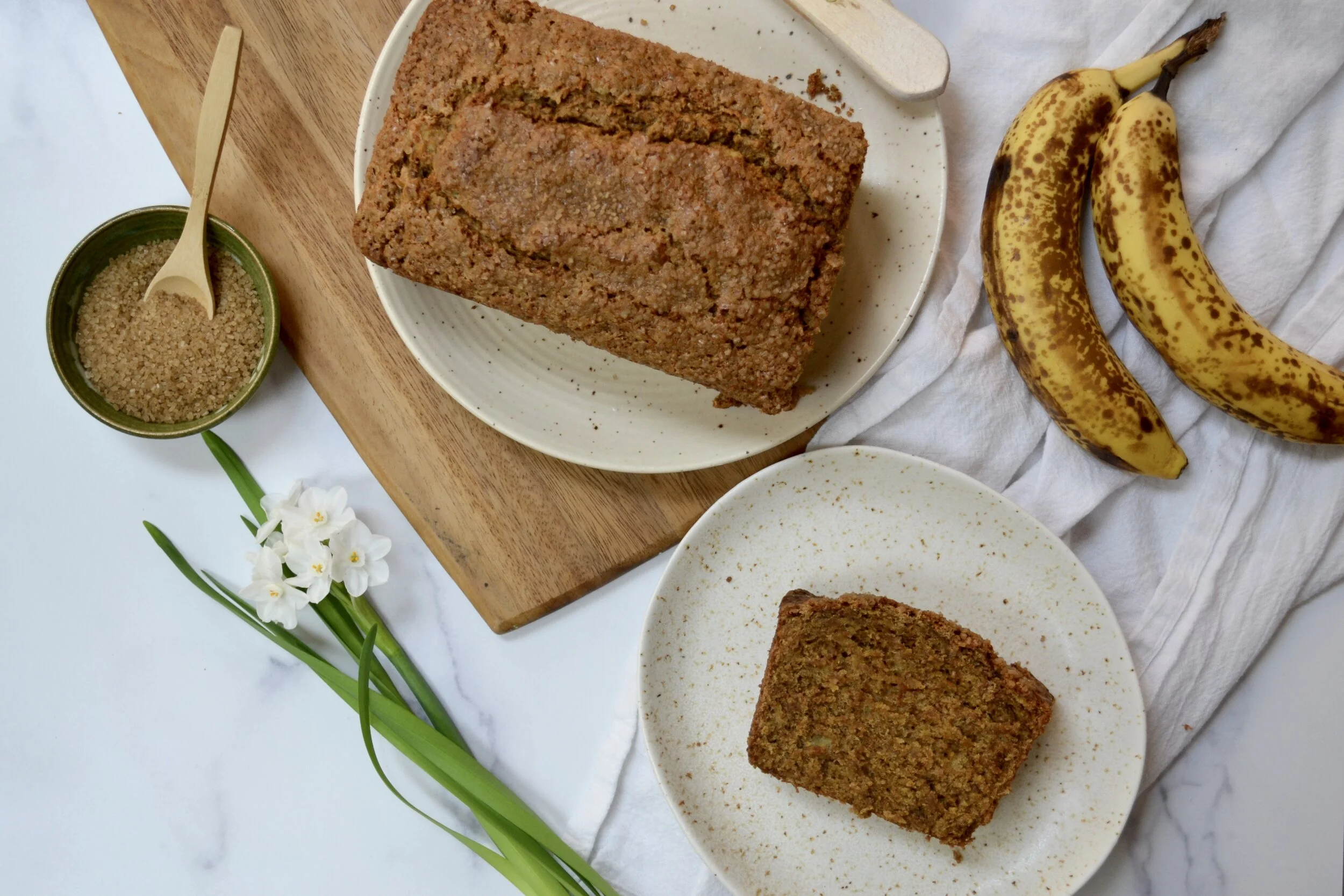 Super Moist Whole Grain Banana Bread