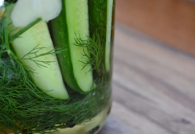 Fermented Garlic &amp; Dill Cucumber Pickles
